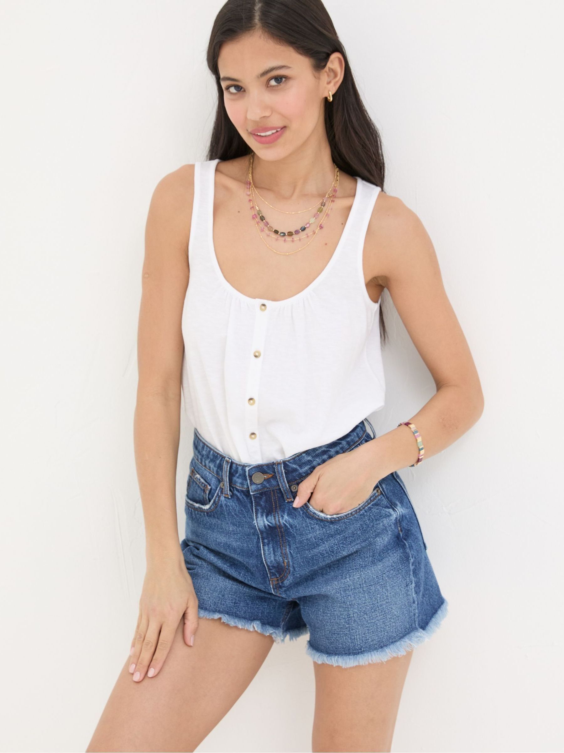 Flora White Vest - Image 1 of 7