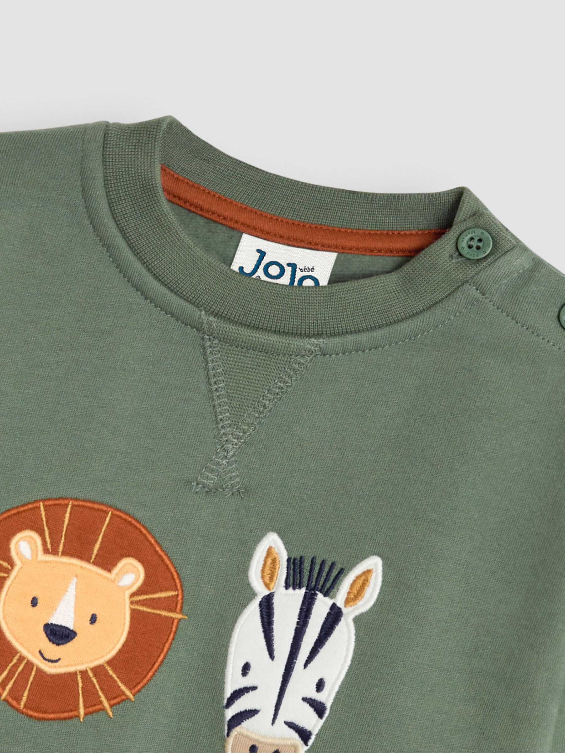 Khaki Safari Friends Applique Sweatshirt - Image 3 of 3