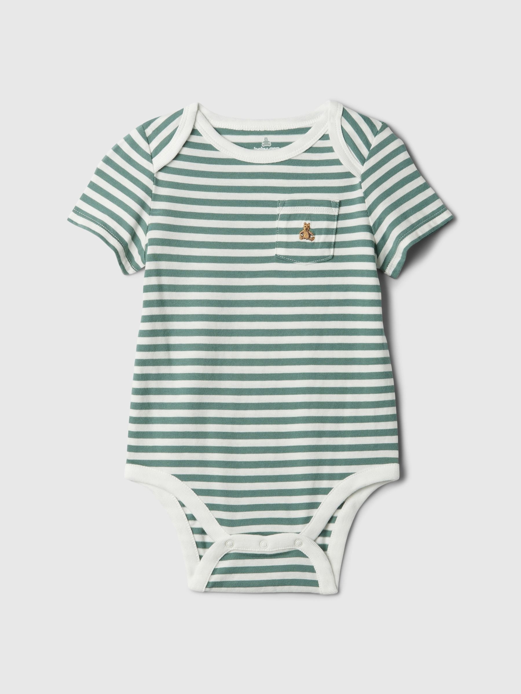 Green Print Brannan Bear Short Sleeve Bodysuit (Newborn-24mths) - Image 1 of 4