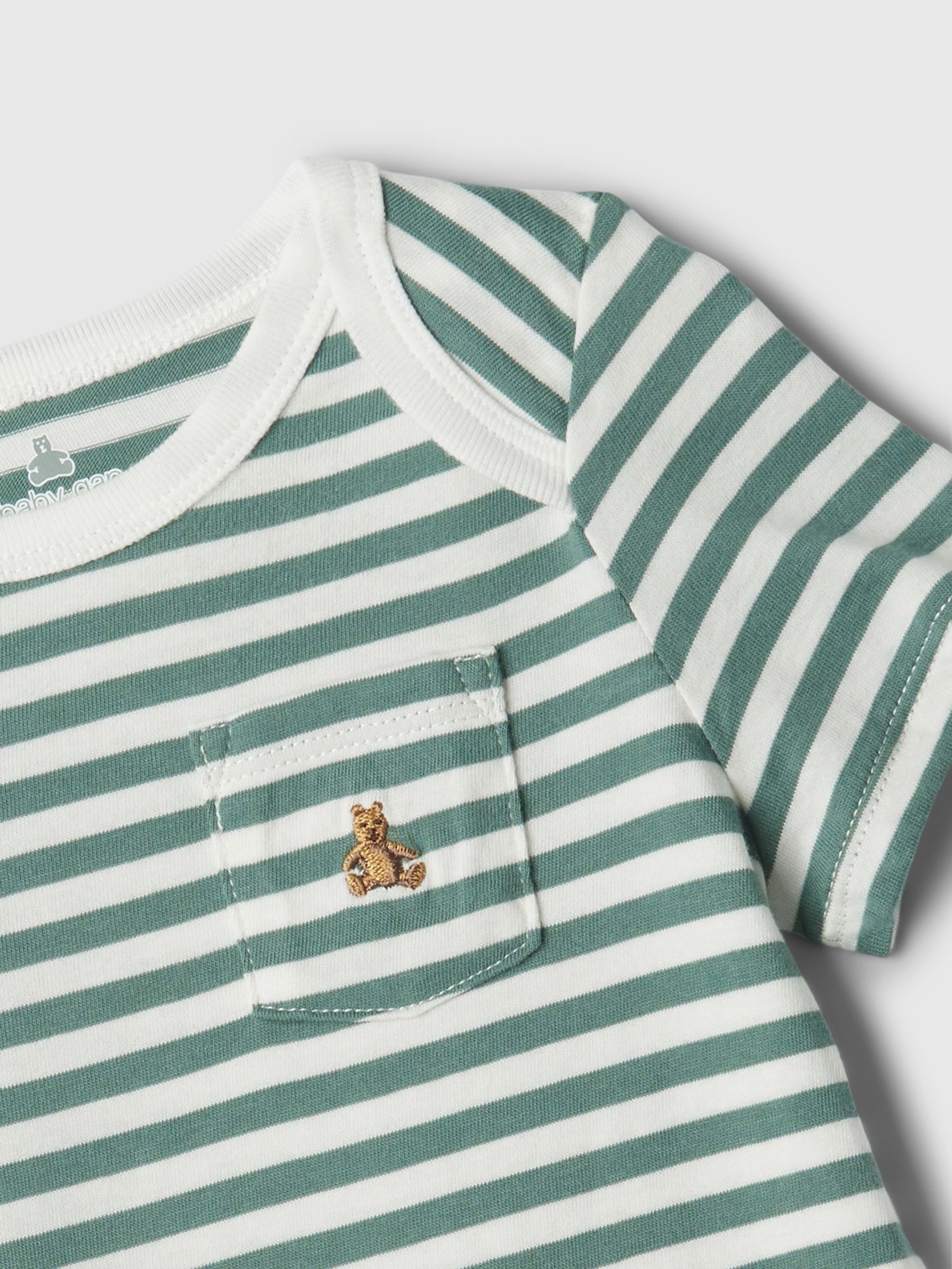 Green Print Brannan Bear Short Sleeve Bodysuit (Newborn-24mths) - Image 3 of 4