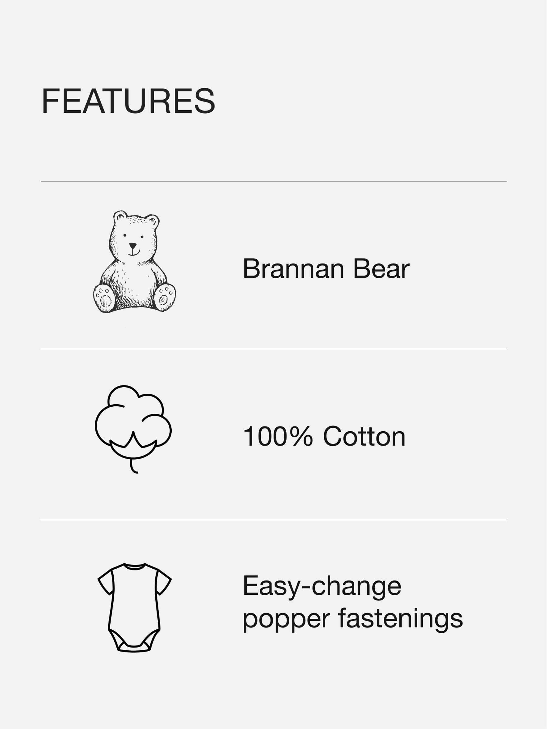 Green Print Brannan Bear Short Sleeve Bodysuit (Newborn-24mths) - Image 4 of 4
