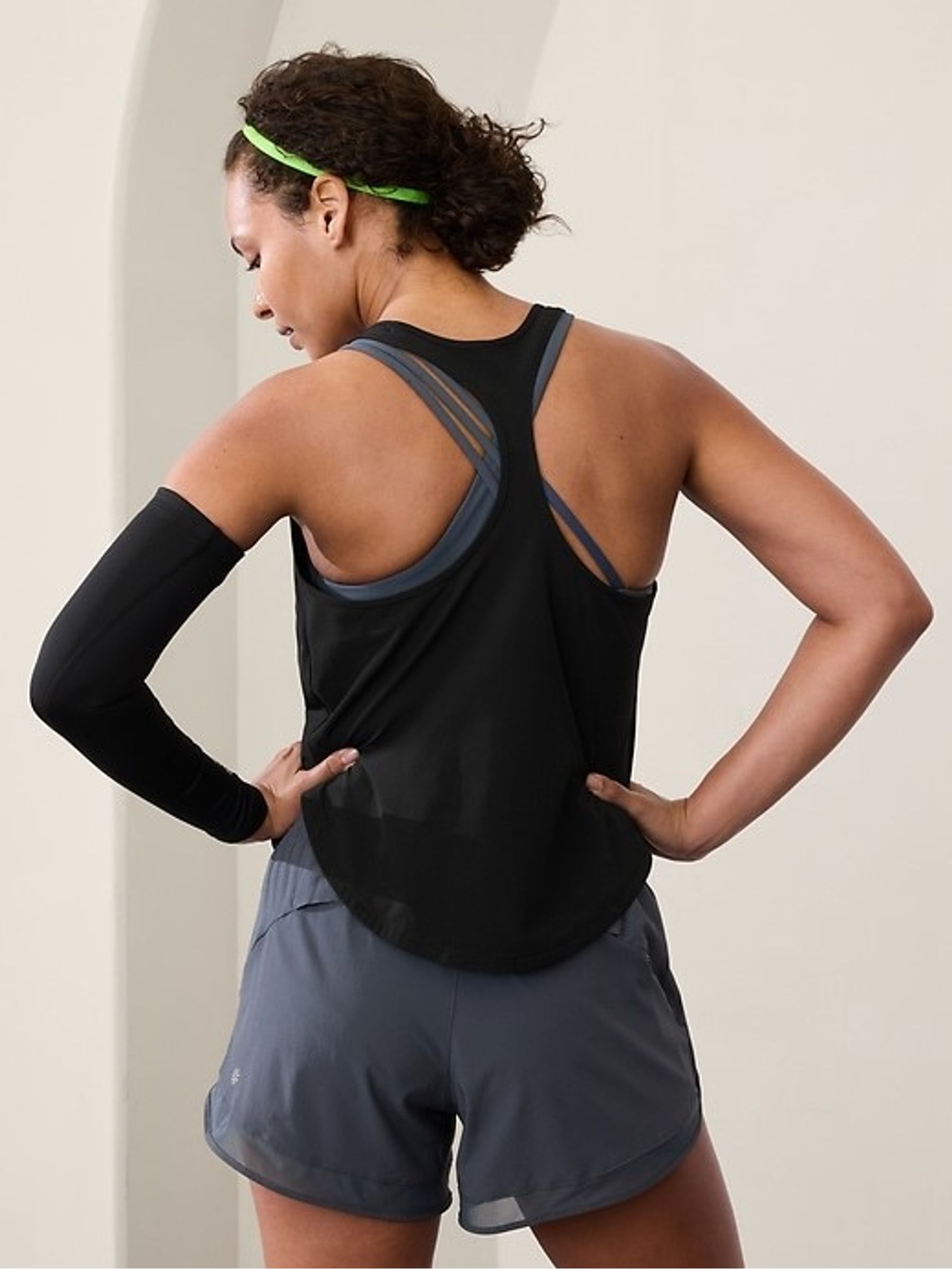 Athleta Black Navigate Tank Top - Image 2 of 2 Athleta Black Navigate Tank Top - Image 2 of 2