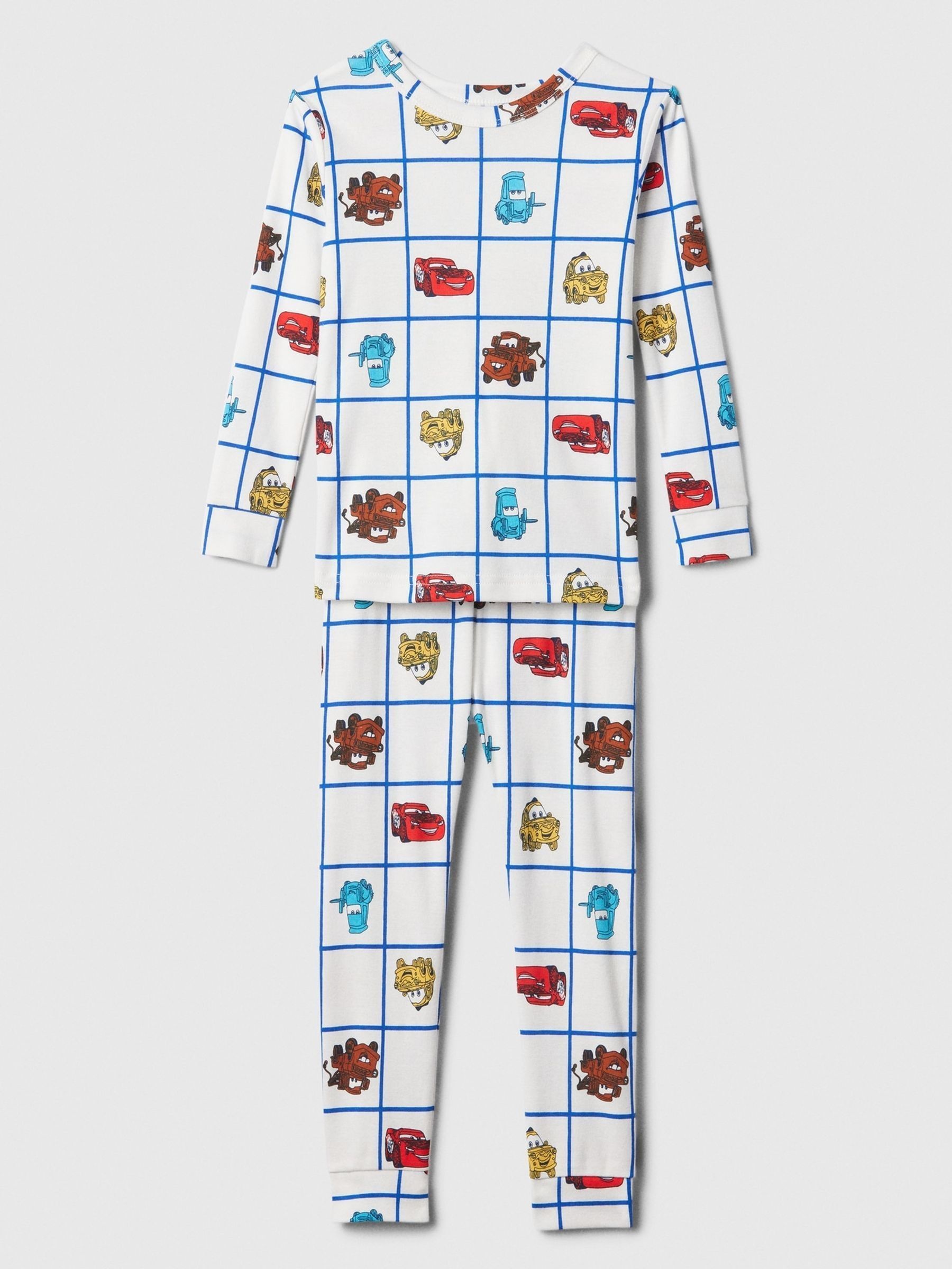 White Disney Cars Cotton Long Sleeve Pyjamas (6mths-5yrs) - Image 1 of 3