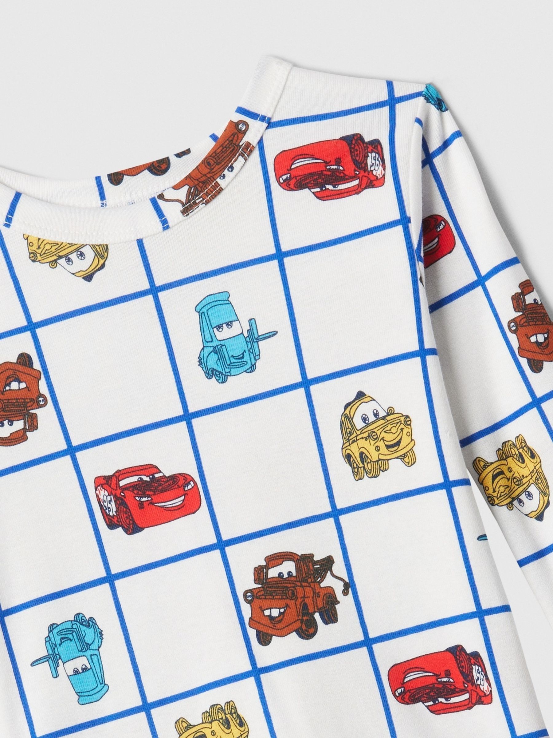 White Disney Cars Cotton Long Sleeve Pyjamas (6mths-5yrs) - Image 3 of 3