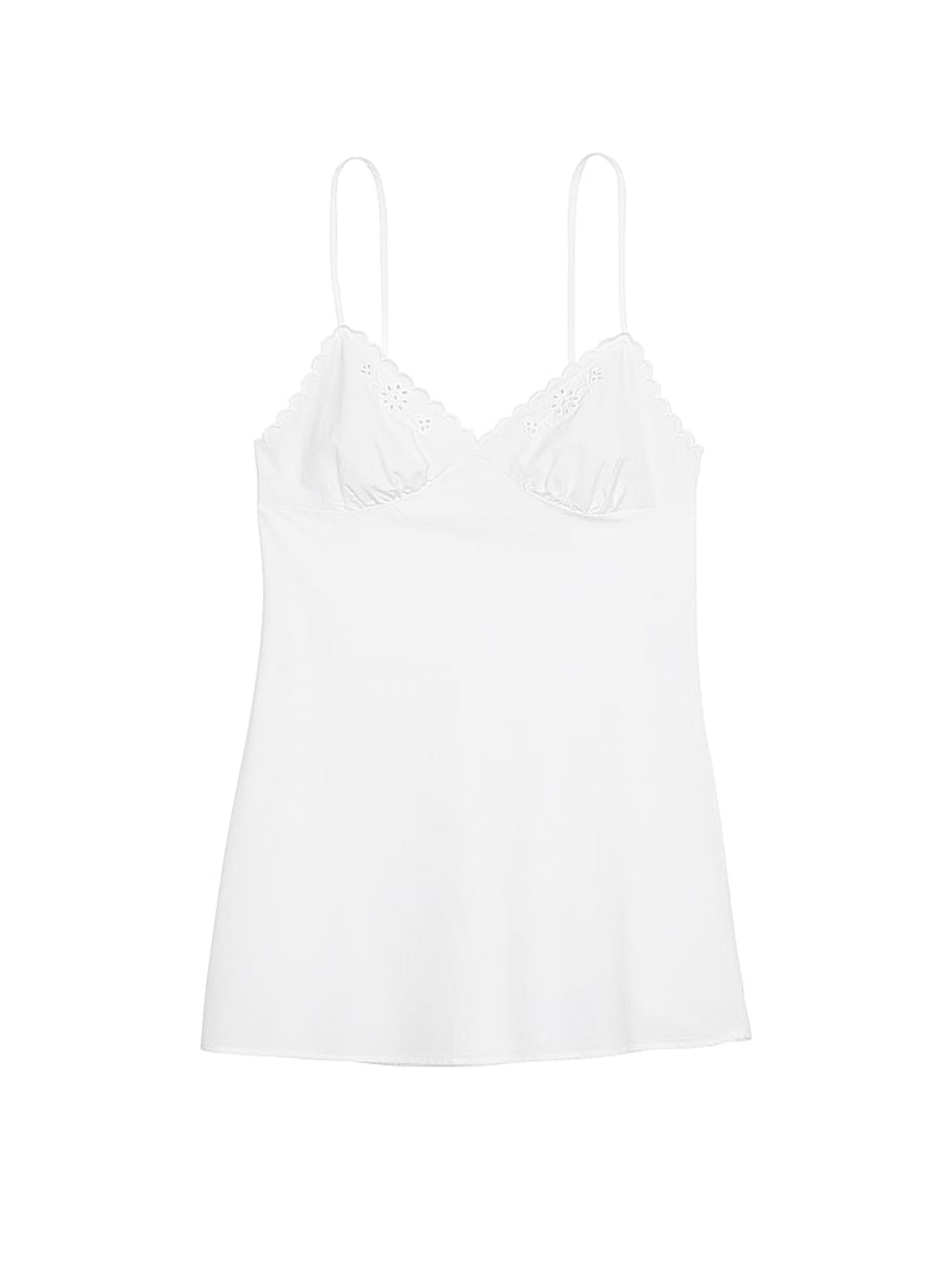 White Cotton Eyelit Slip Dress - Image 3 of 3