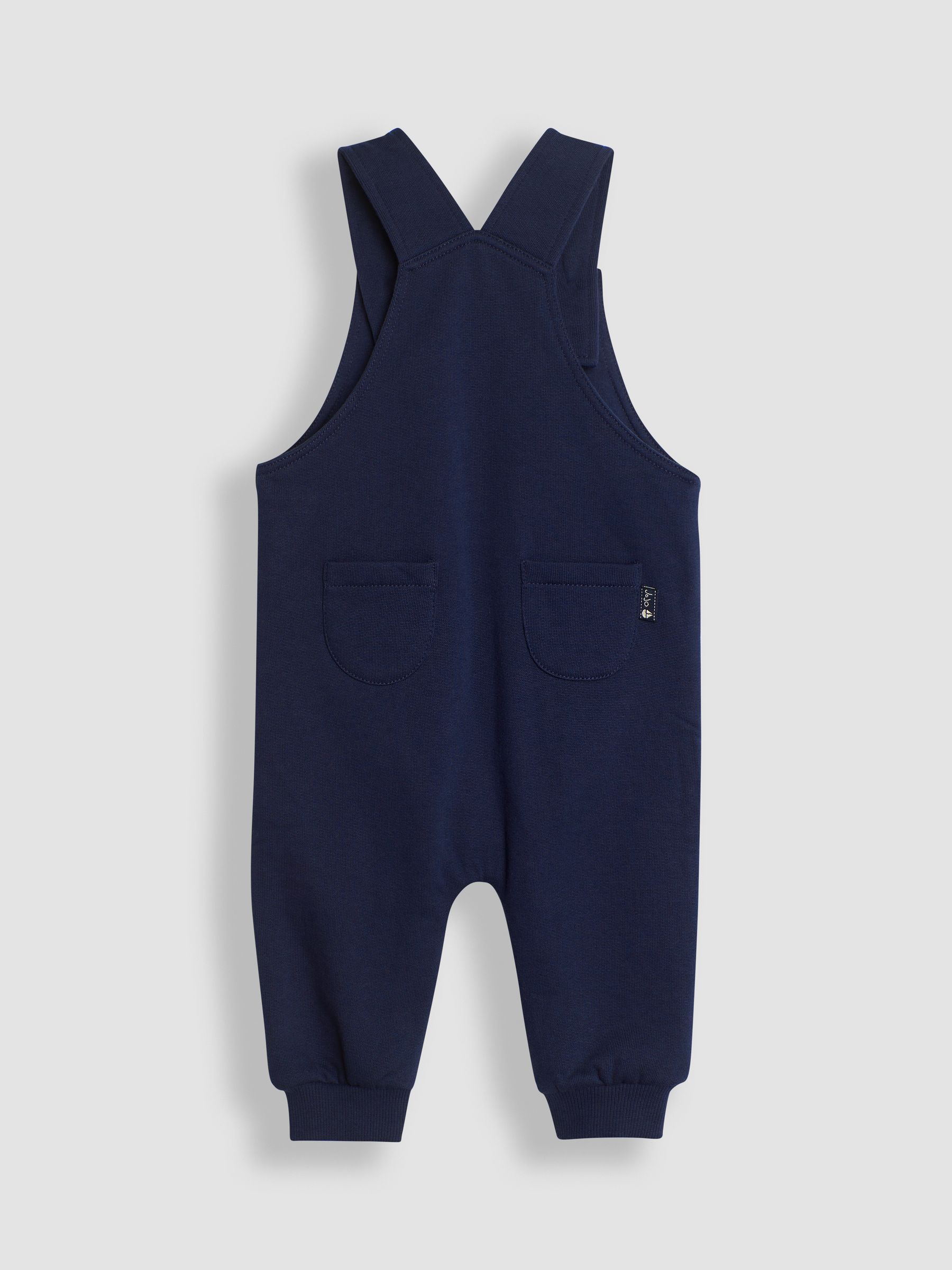 Navy Blue Tractor Appliqué Dungarees & Print Top Set - Image 3 of 6