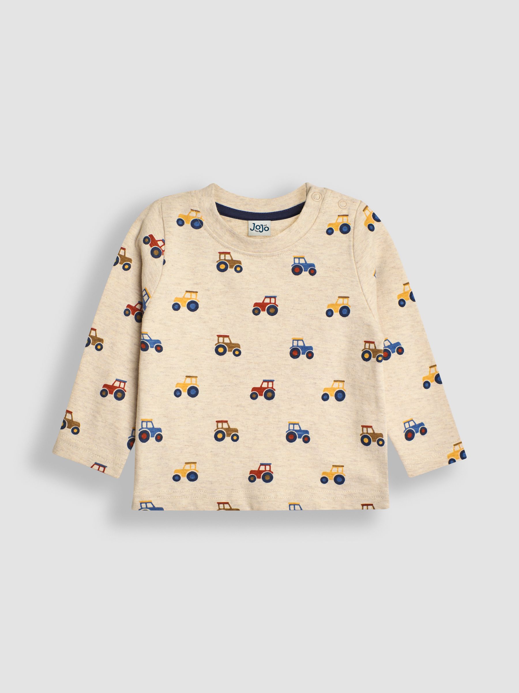 Navy Blue Tractor Appliqué Dungarees & Print Top Set - Image 4 of 6