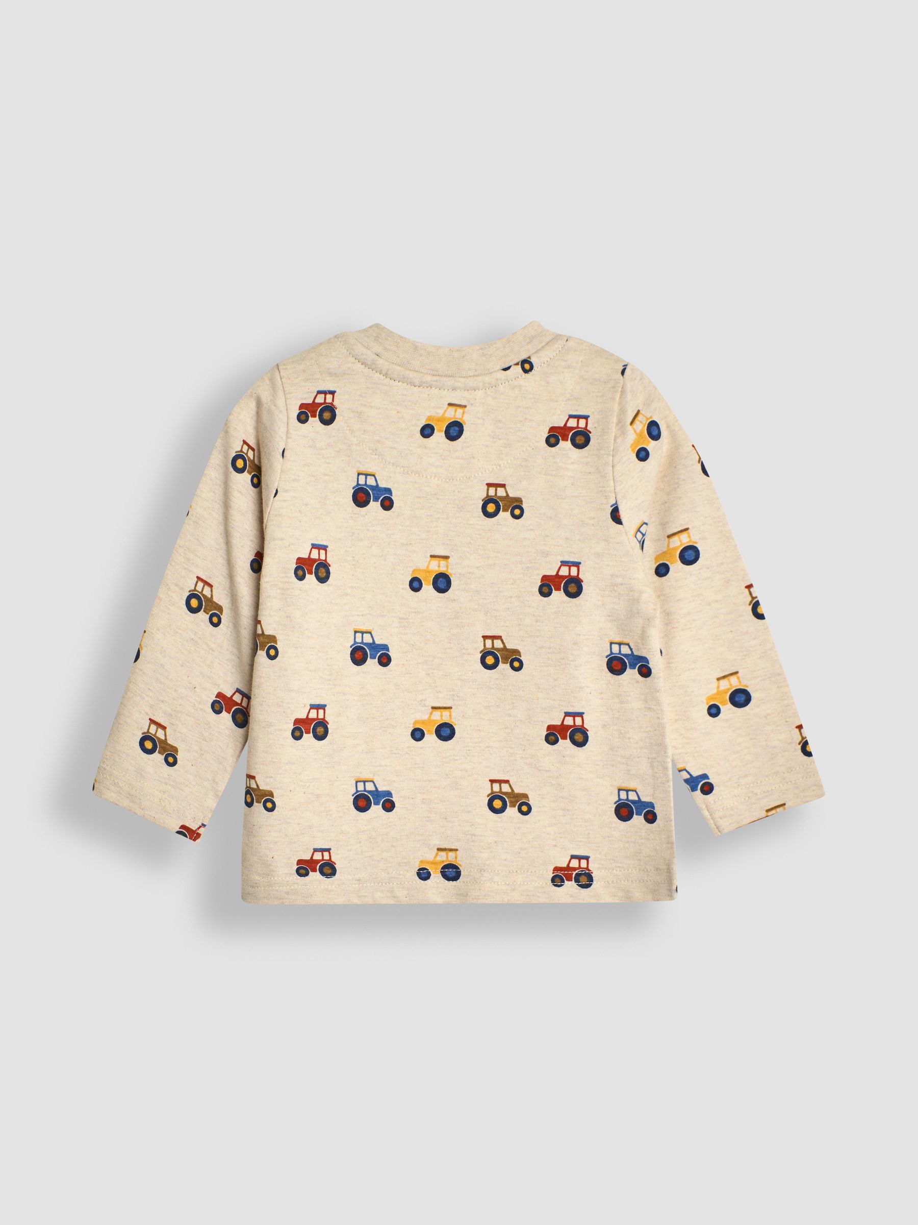 Navy Blue Tractor Appliqué Dungarees & Print Top Set - Image 5 of 6