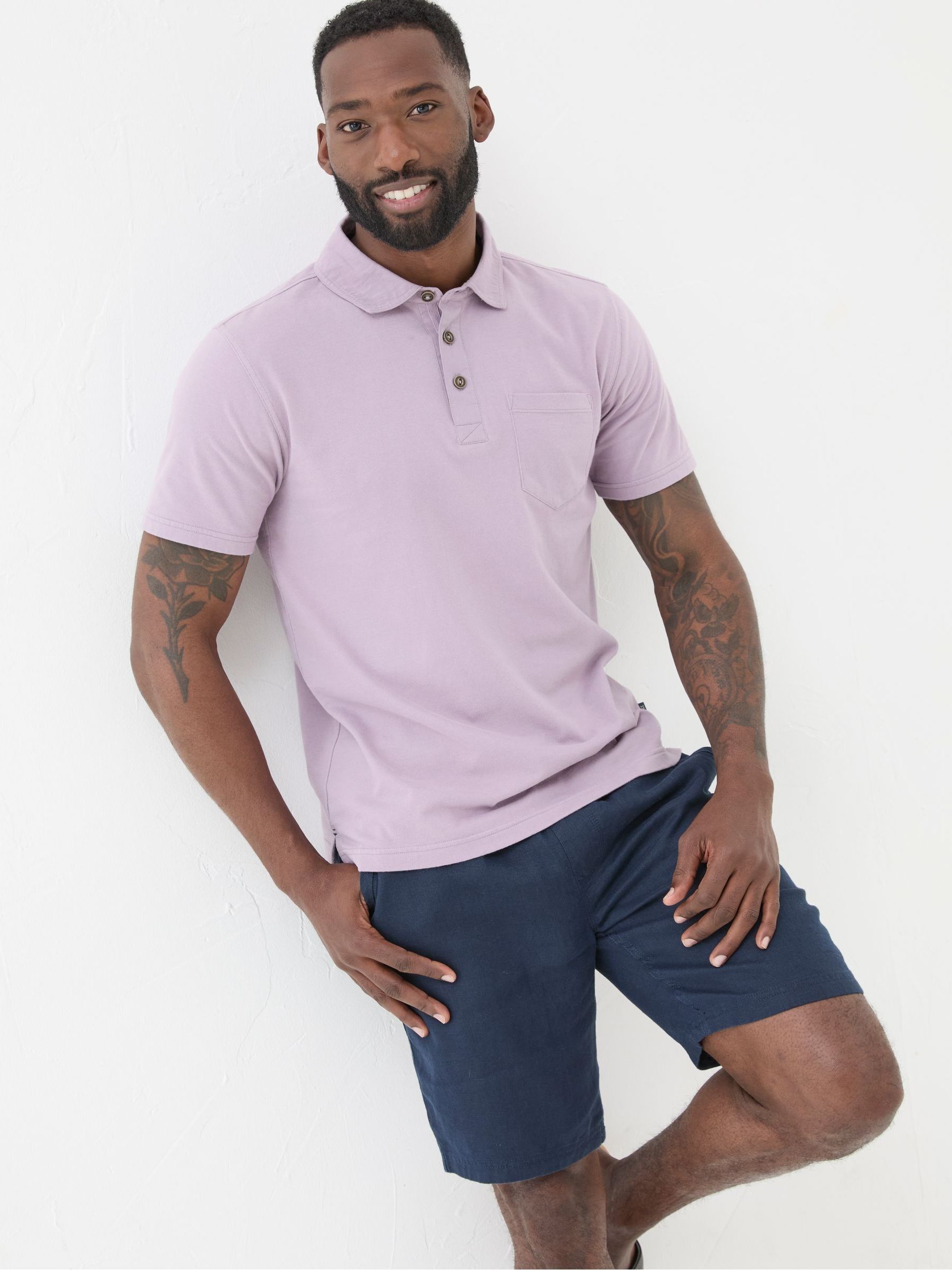 Purple Perranporth Polo Shirt - Image 1 of 4