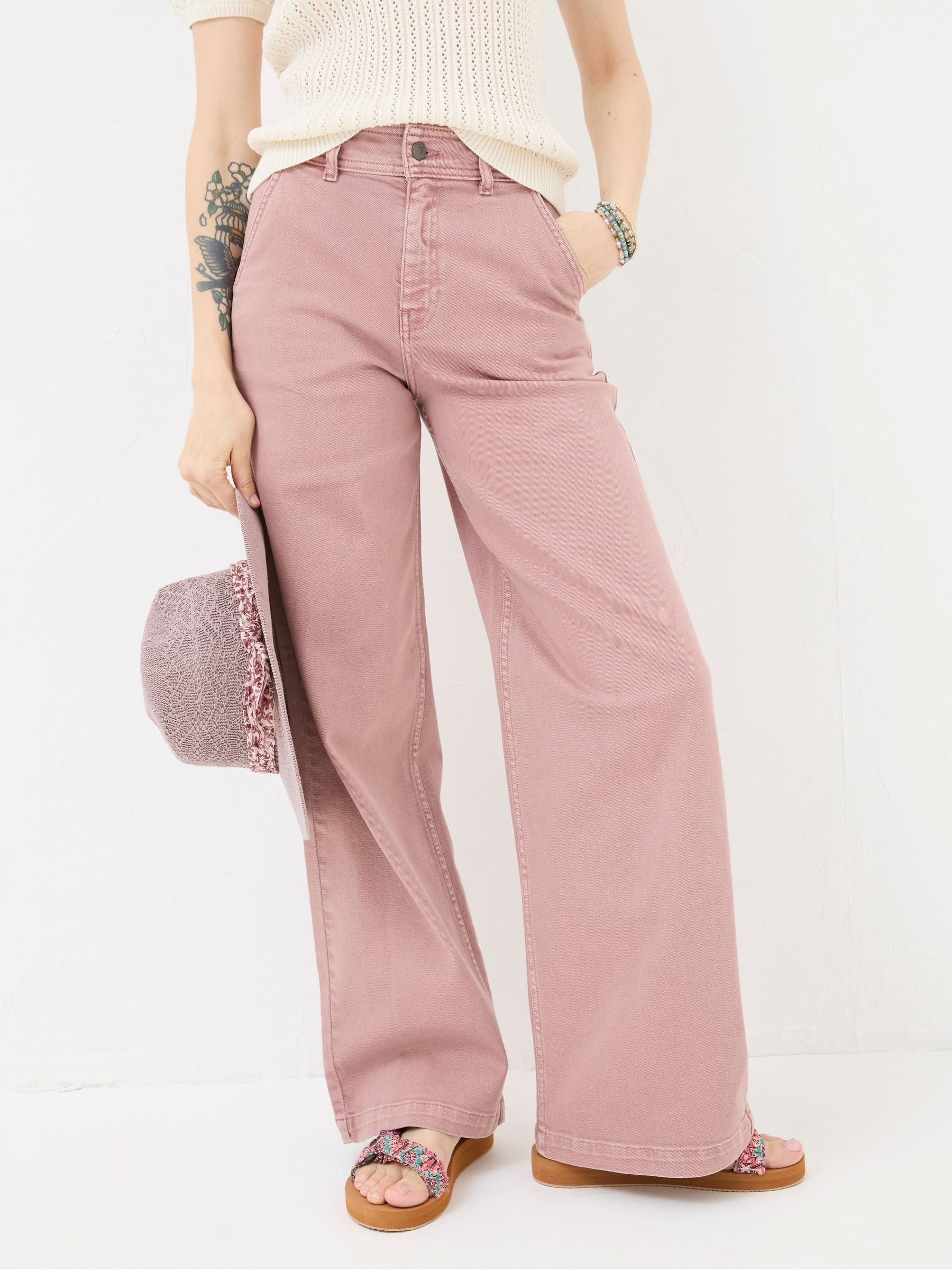 Cassie Pink Wide Leg Jeans - Image 2 of 6