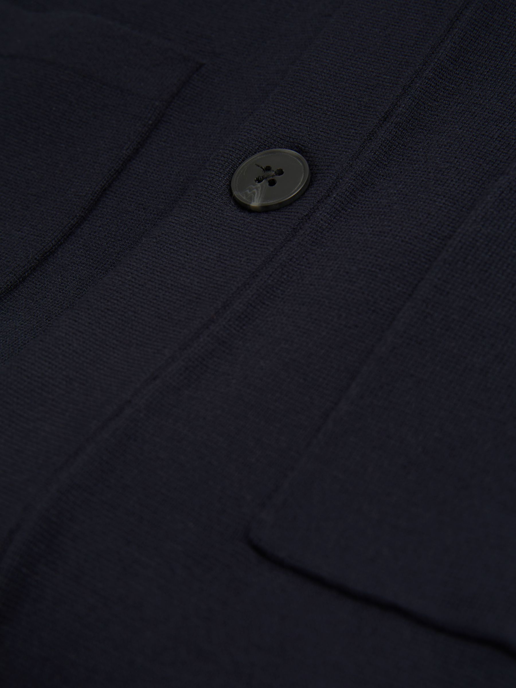 Knitted Button-Through Jacket in Navy - Image 5 of 5
