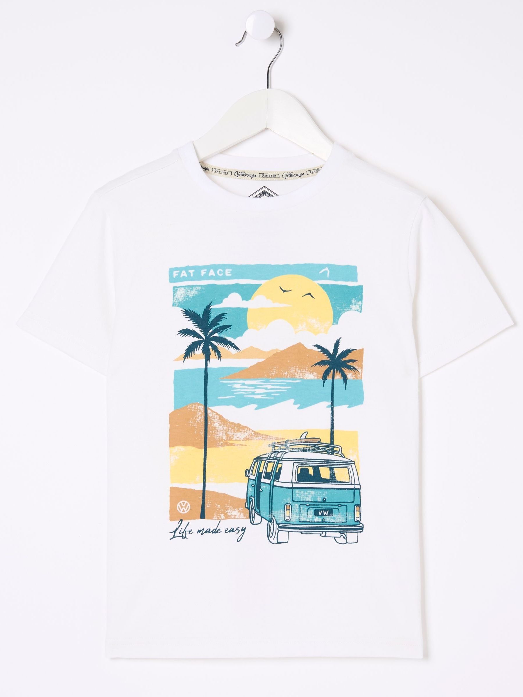 White VW Summer Graphic T-Shirt - Image 4 of 4