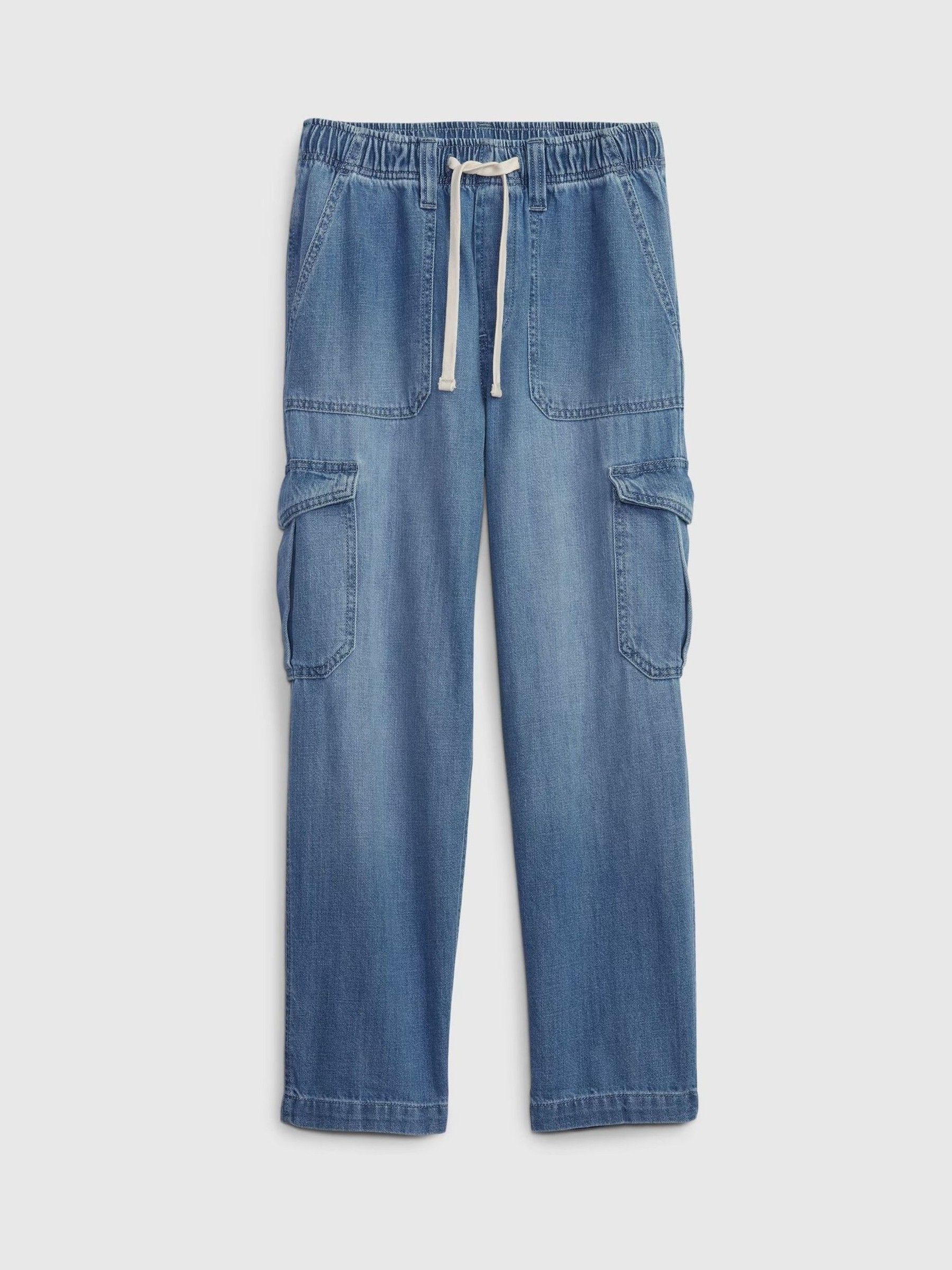 Blue Mid Rise Pull On Easy Jeans - Image 6 of 6