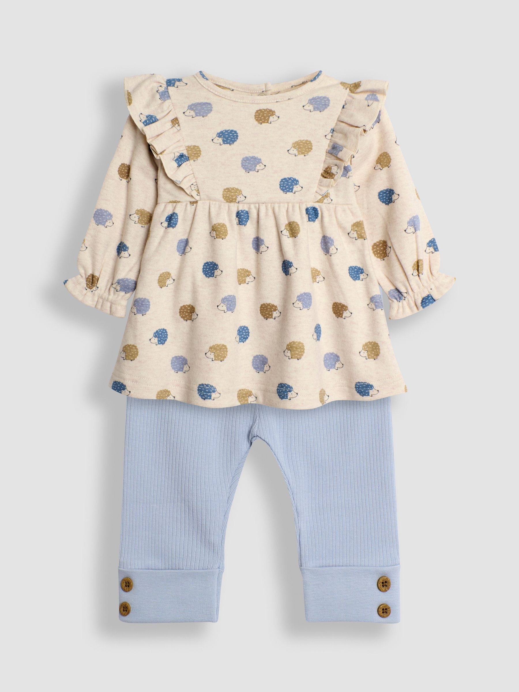 Natural Hedgehog Frill Tunic And Leggings Set - Image 3 of 8