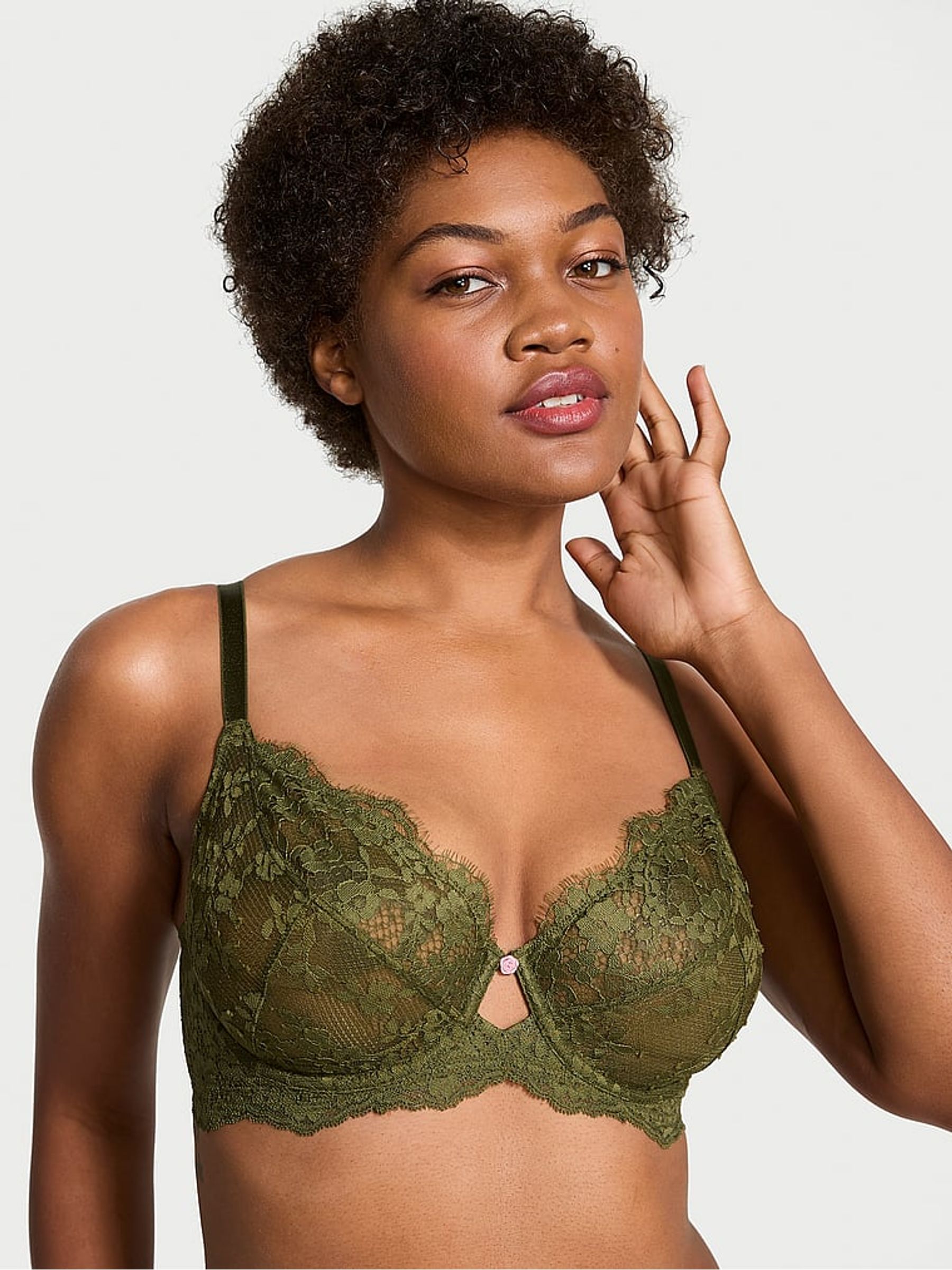 Woodland Green Lace Full Cup Bra - Image 1 of 3
