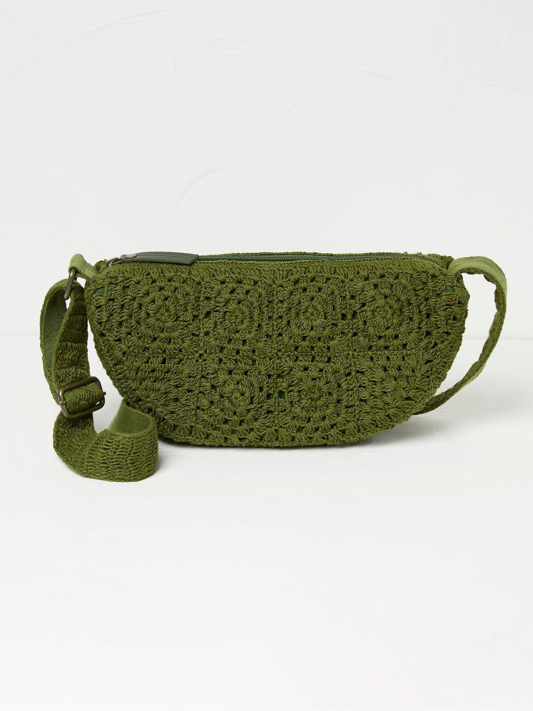 Lettie Green Macrame Sling Bag - Image 1 of 3