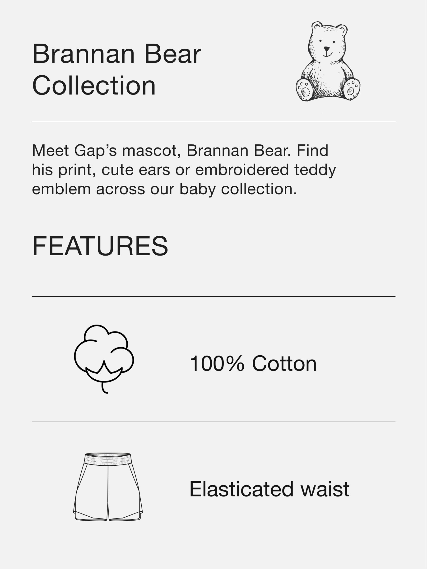 Blue Crinkle Cotton Brannan Bear Shirt and Shorts Set (6mths-5yrs) - Image 4 of 4