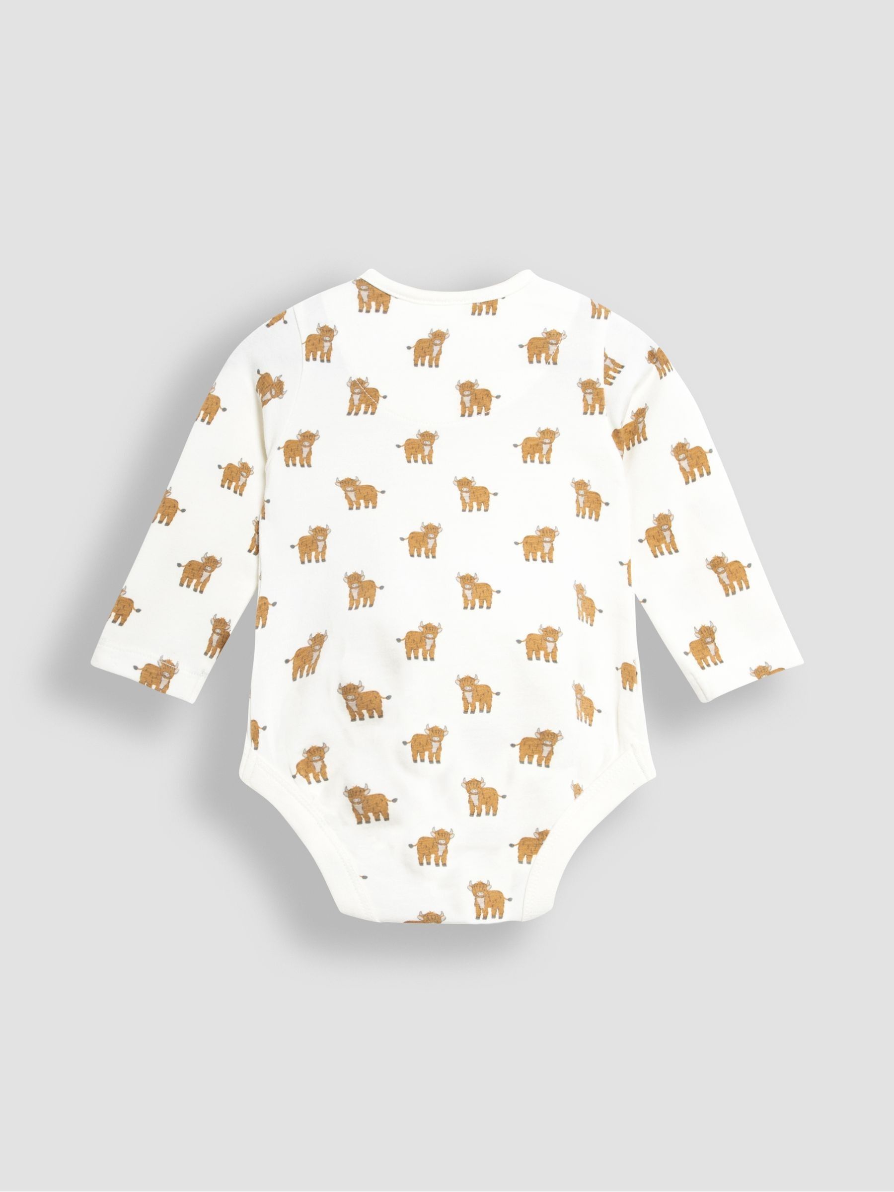 Blue Baby Highland Cow Velour Set 3 Piece - Image 5 of 7
