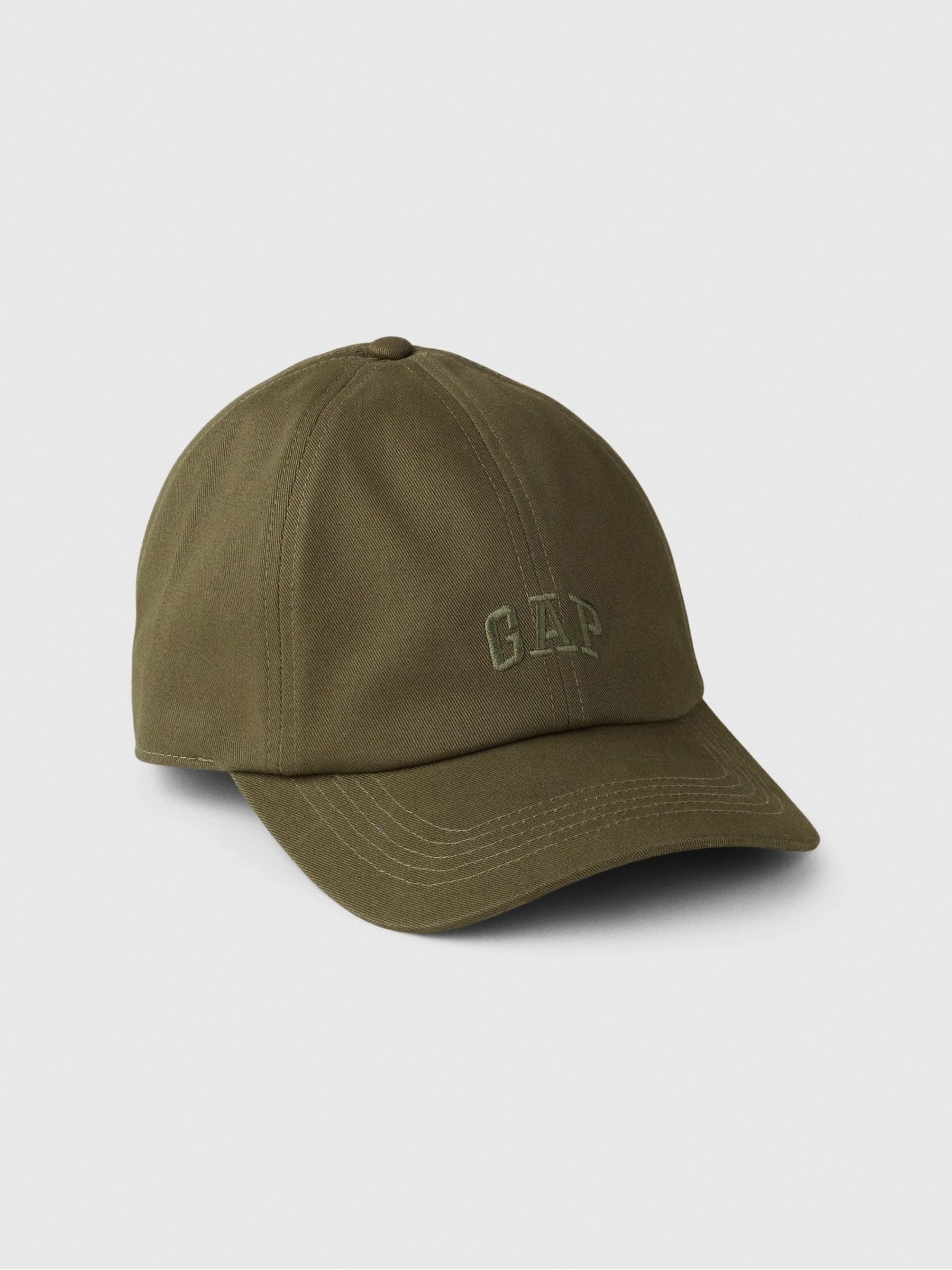 Green Adult Cotton Logo Baseball Hat - Image 1 of 1