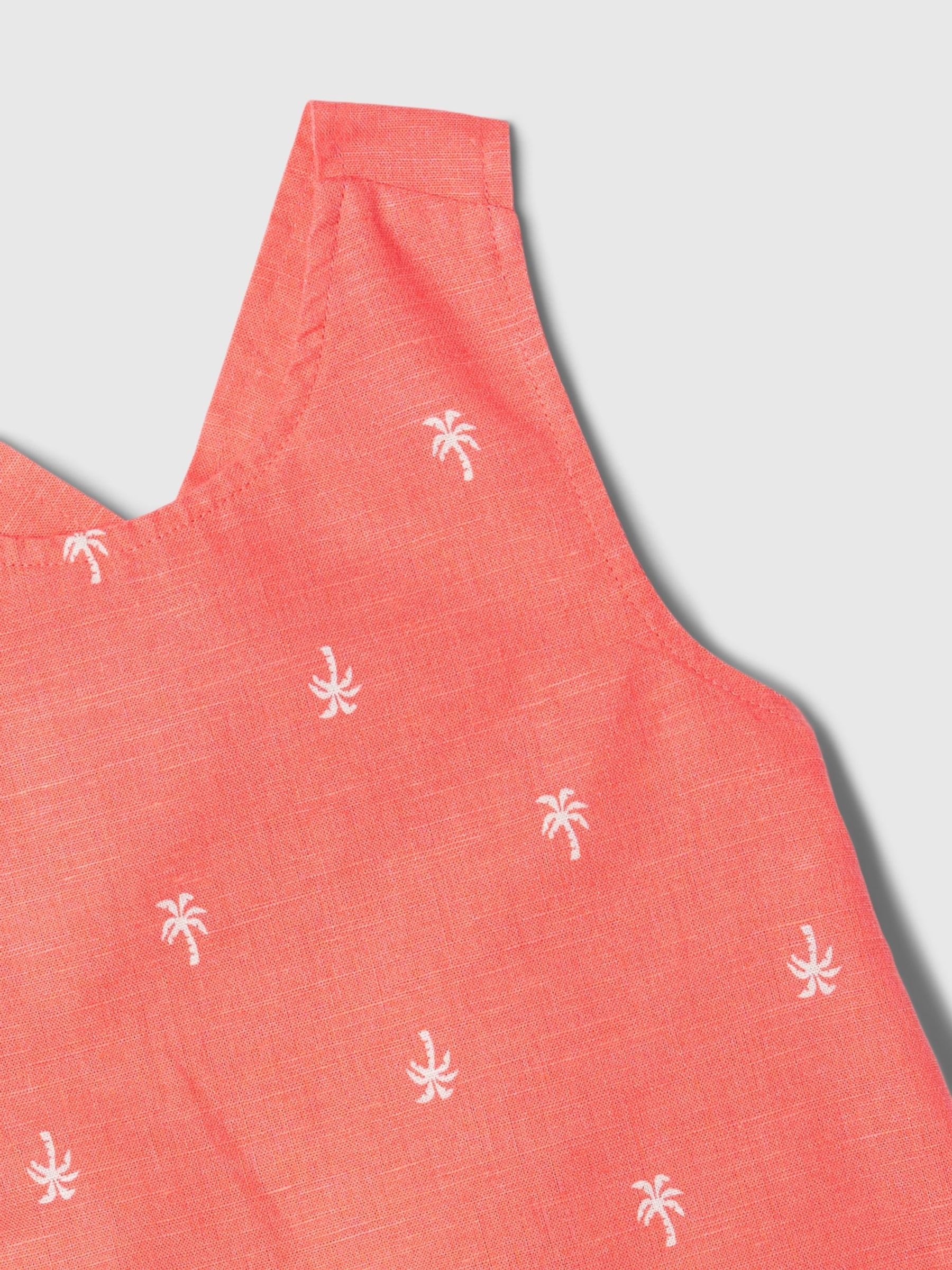 Red Linen Cotton Vest Top and Shorts Set (12mths-5yrs) - Image 3 of 3
