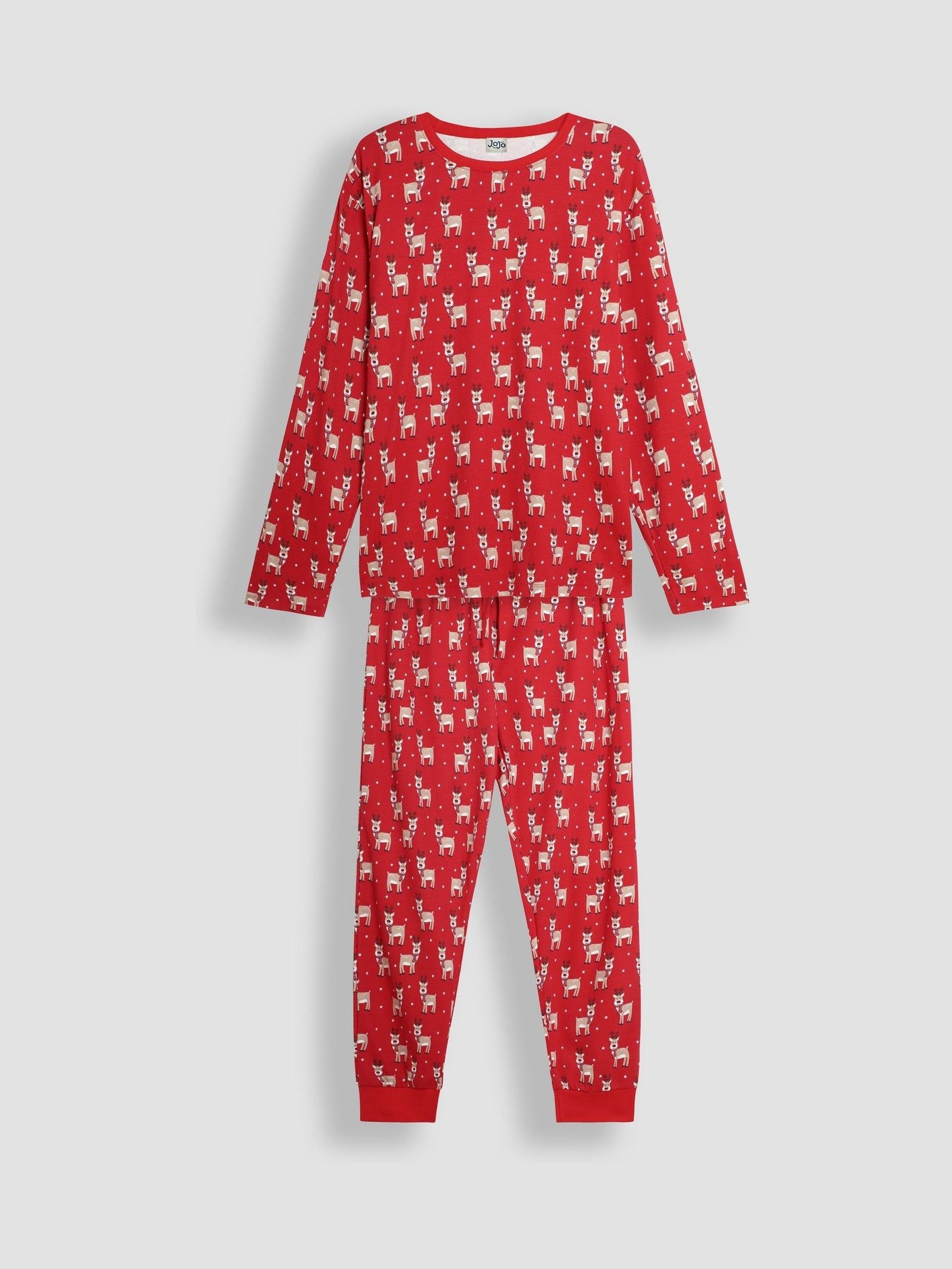 Red Mens Reindeer Print Pyjamas Set - Image 1 of 5