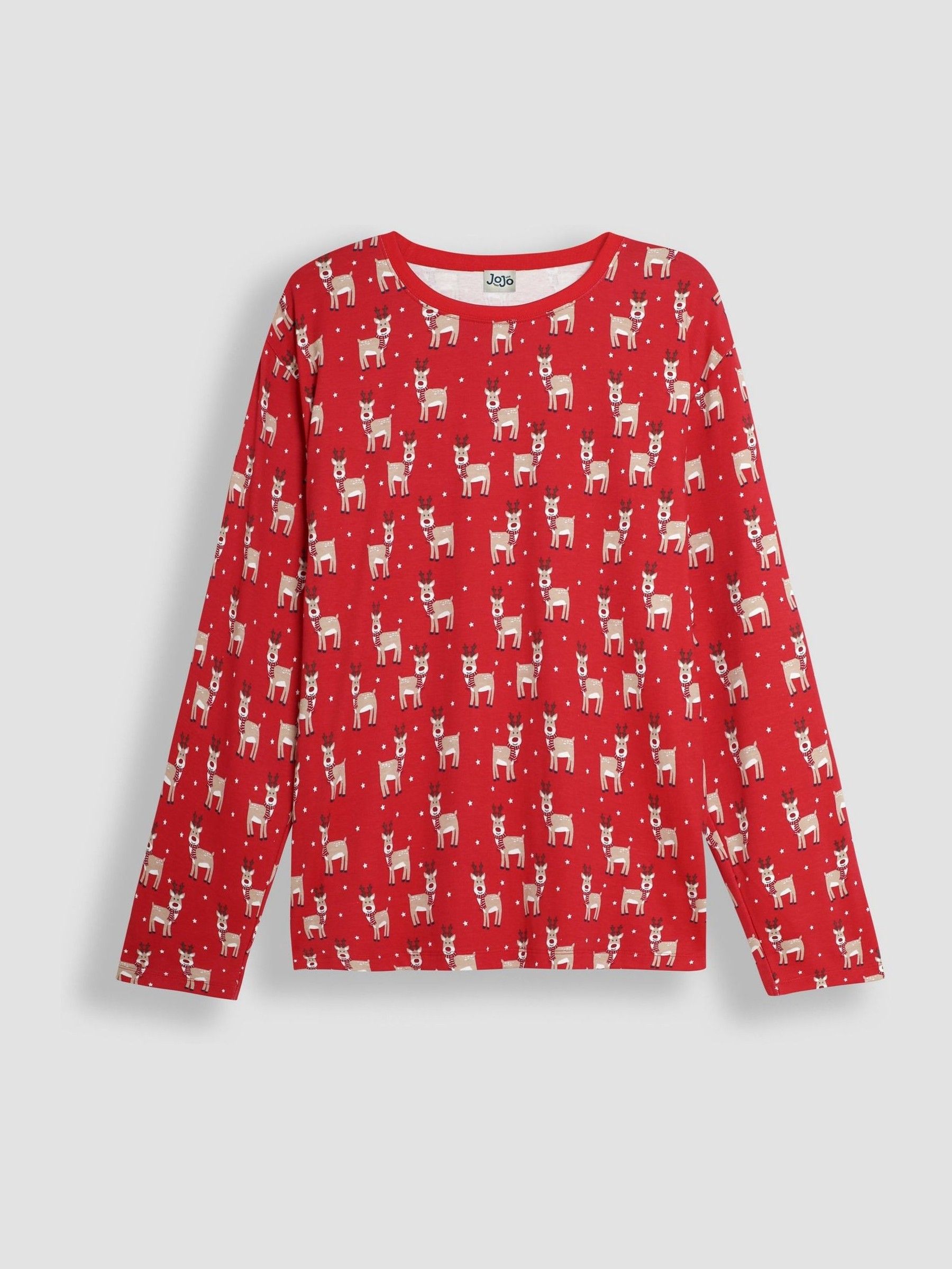 Red Mens Reindeer Print Pyjamas Set - Image 2 of 5