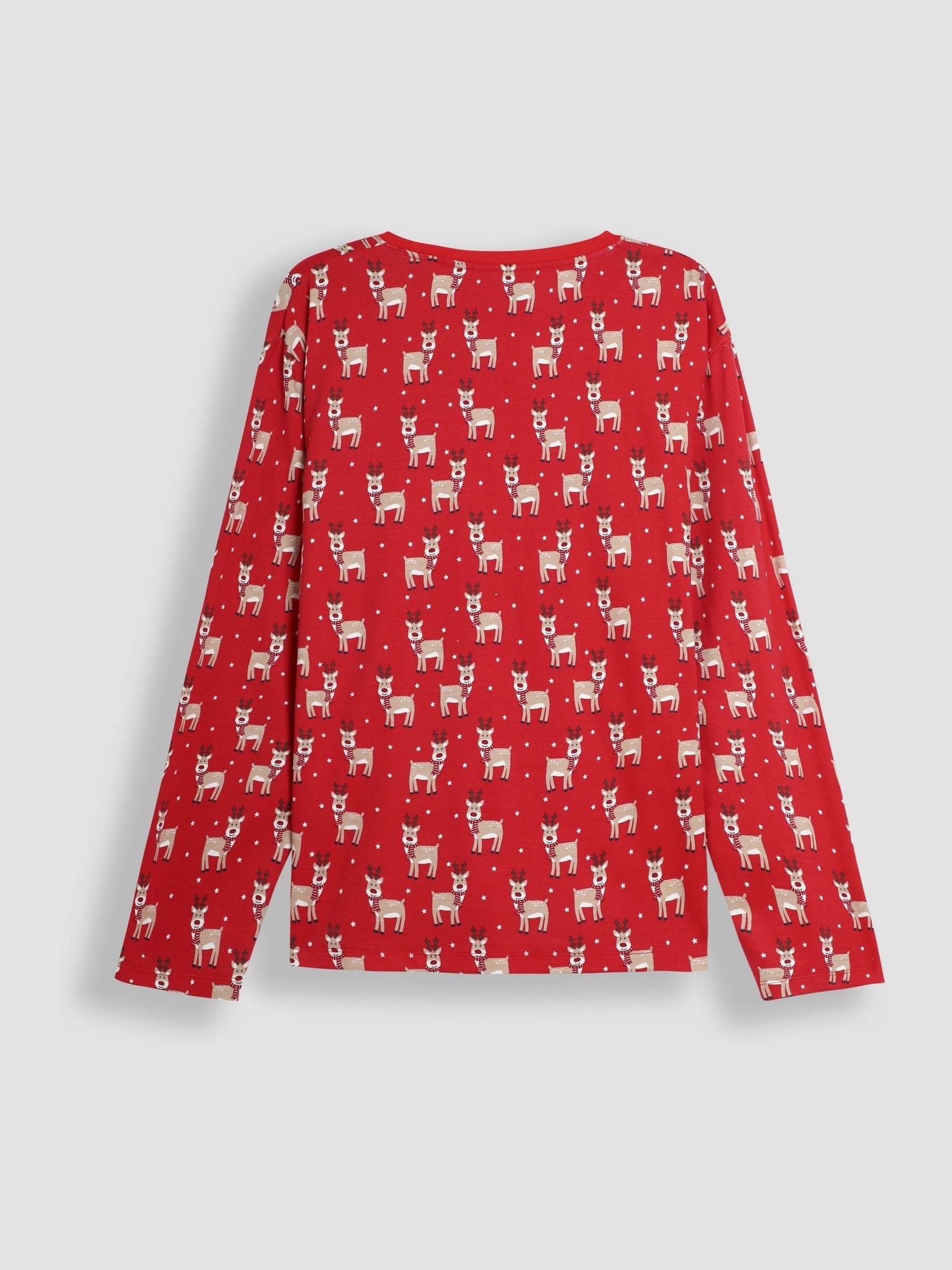 Red Mens Reindeer Print Pyjamas Set - Image 3 of 5