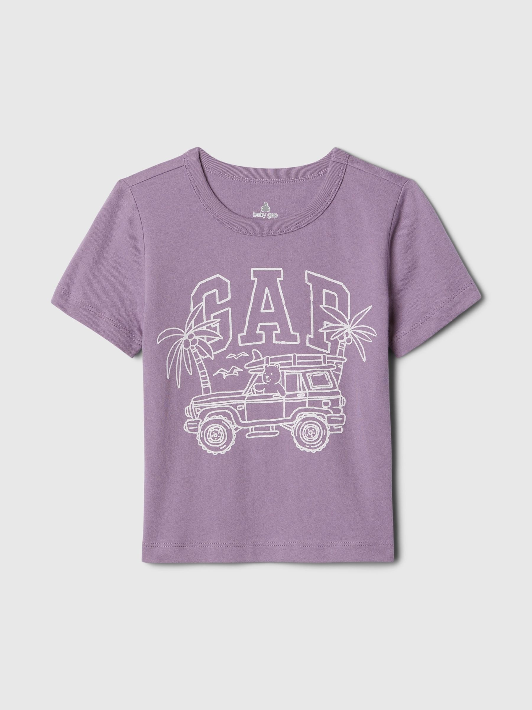 Purple Graphic Short Sleeve T-Shirt (Newborn-5yrs) - Image 1 of 3