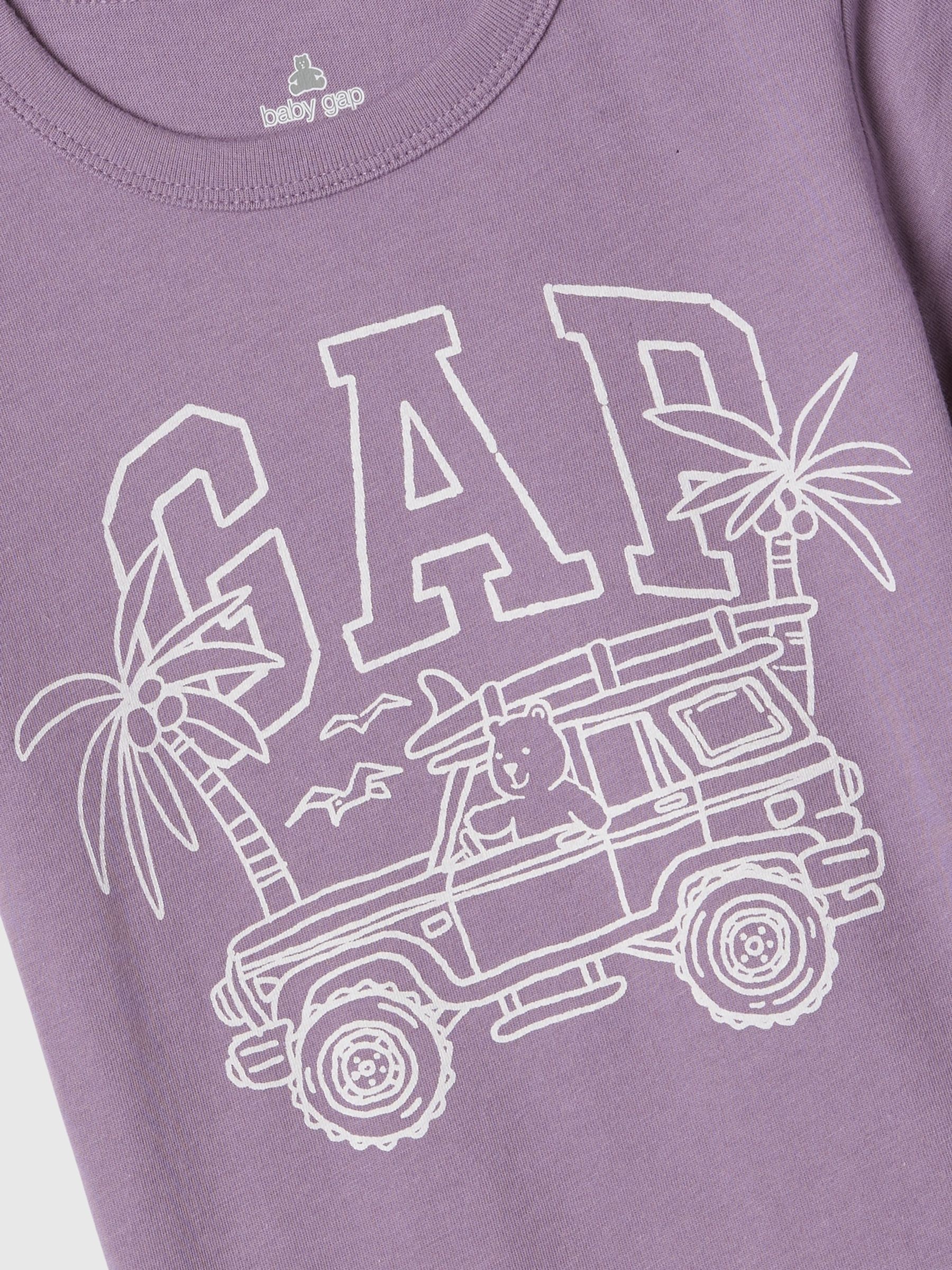 Purple Graphic Short Sleeve T-Shirt (Newborn-5yrs) - Image 3 of 3