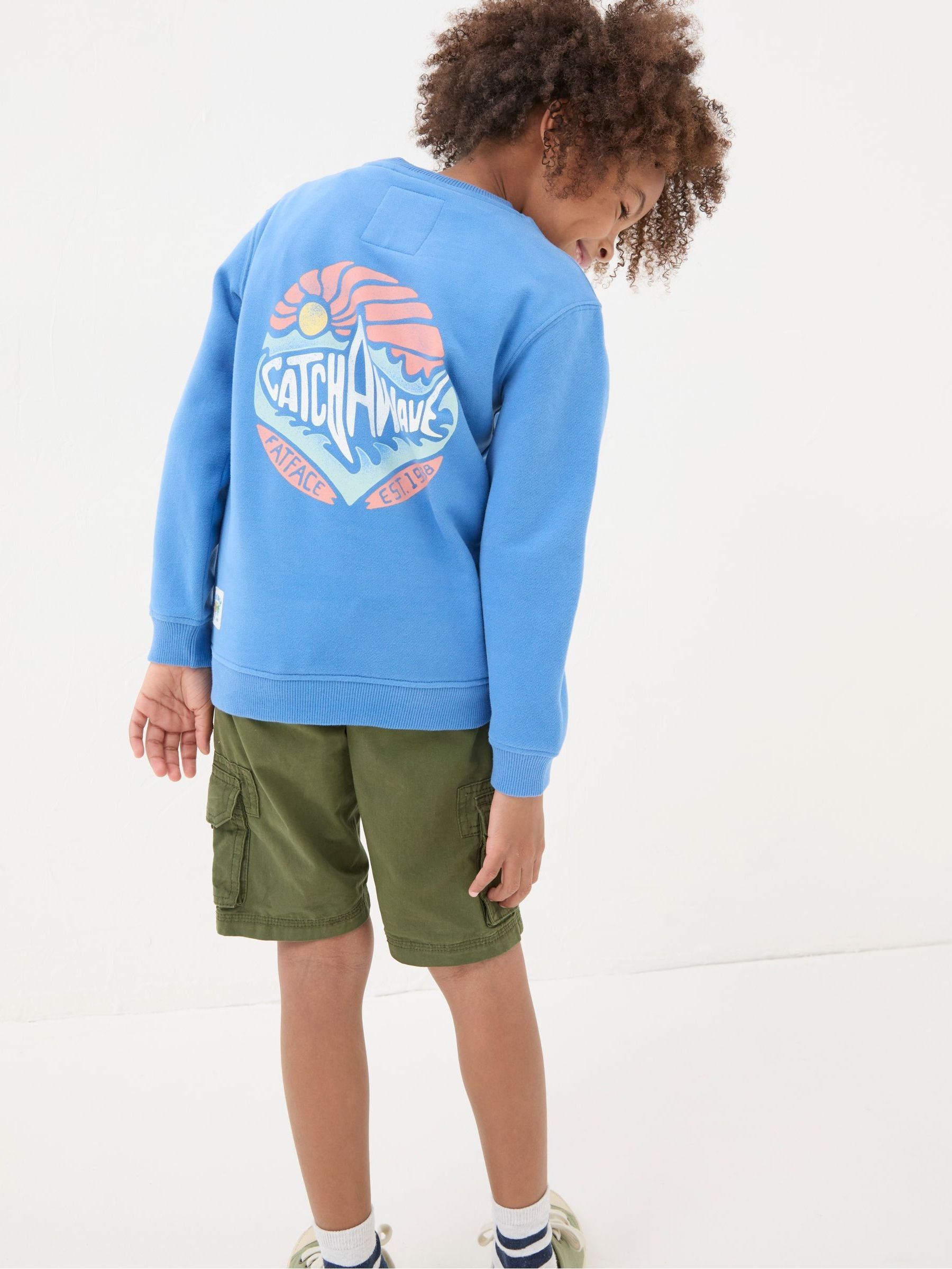 Blue Shark Crew Sweatshirt - Image 2 of 5 Blue Shark Crew Sweatshirt - Image 2 of 5