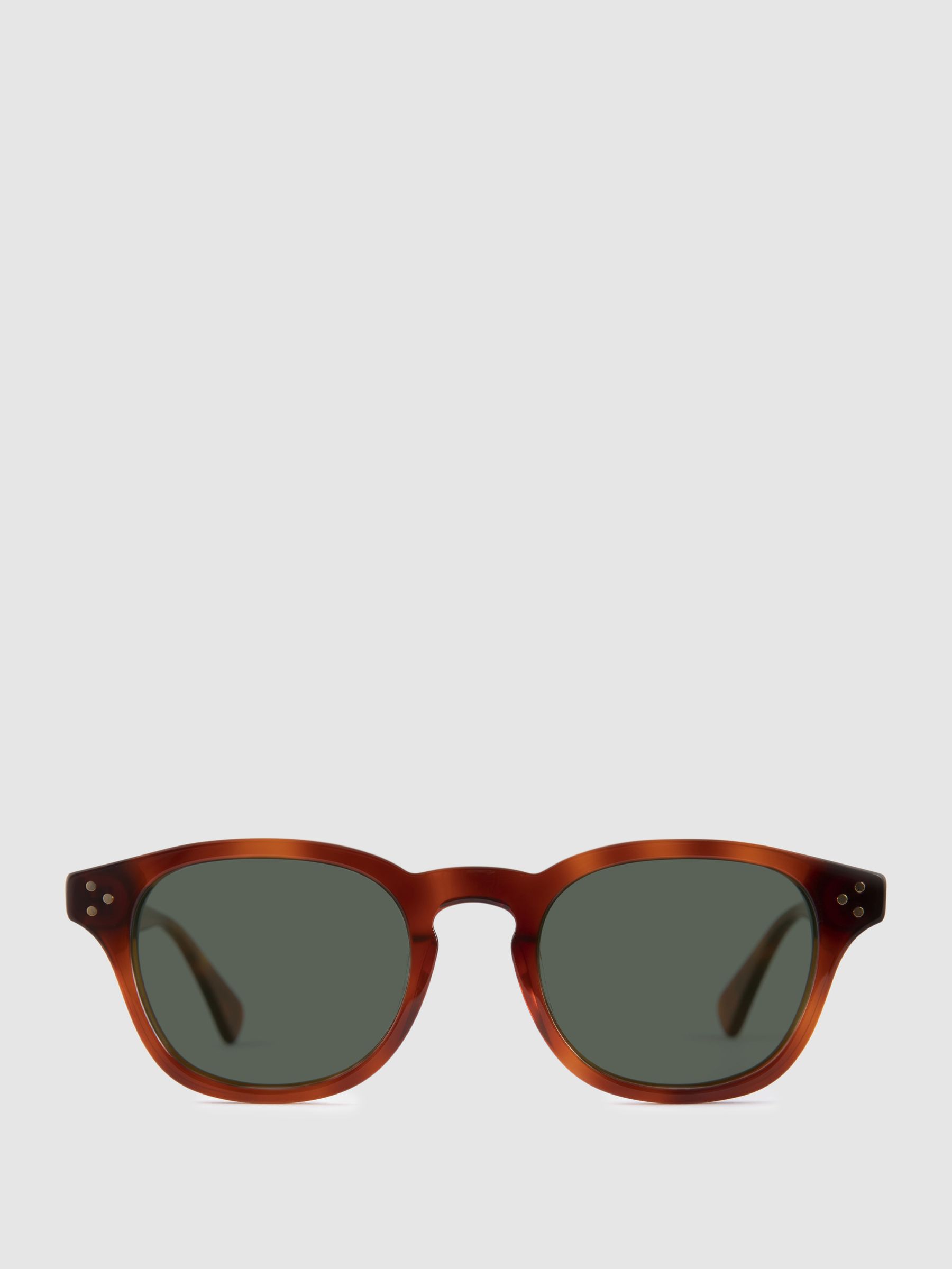 Curry and Paxton Rounded Acetate Sunglasses in Light Tortoise - Image 1 of 4
