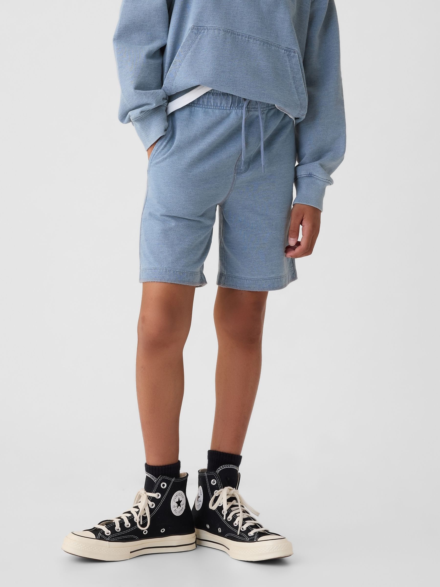 Blue Pull On Jogger Shorts (4-13yrs) - Image 1 of 5