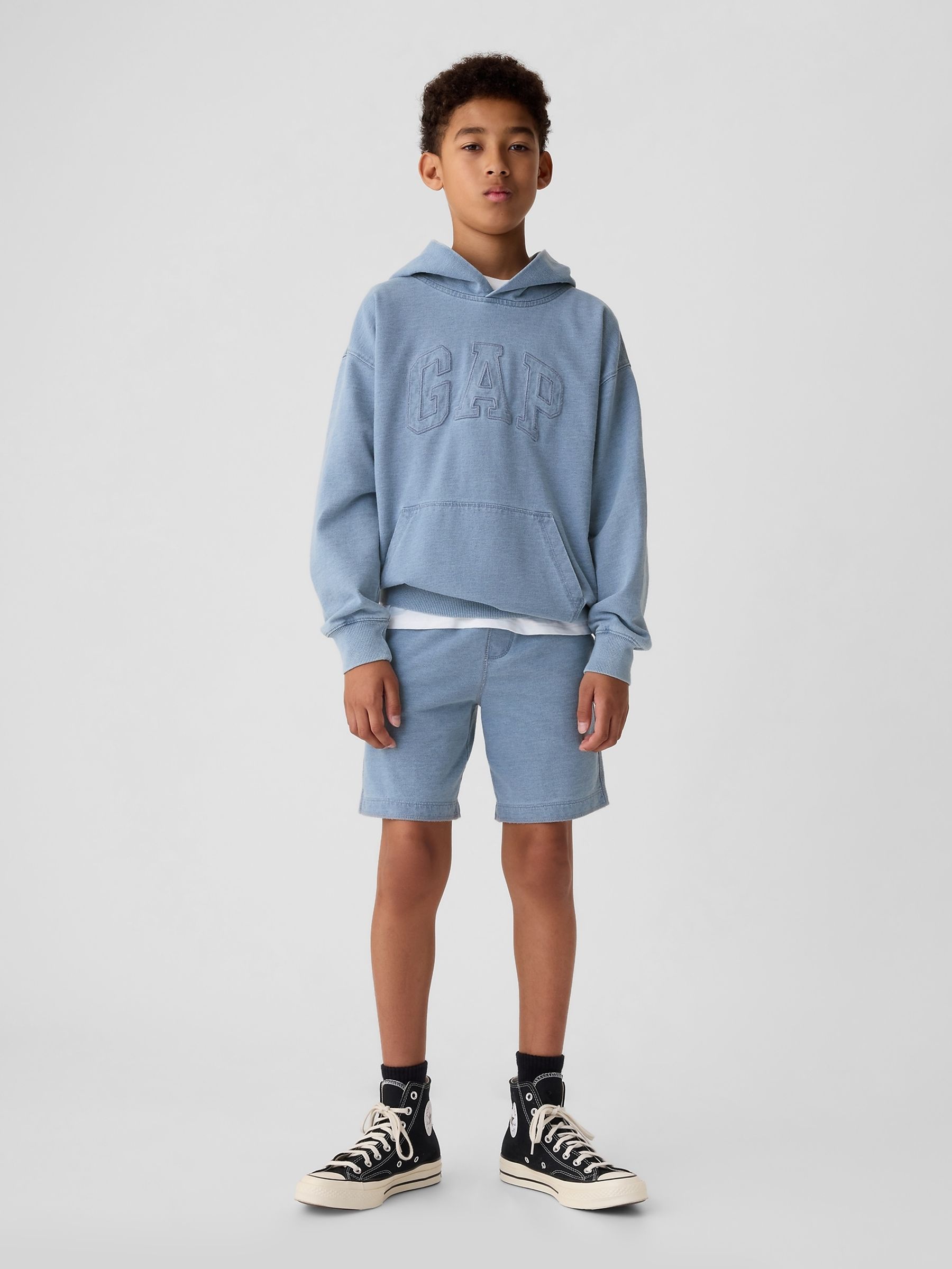 Blue Pull On Jogger Shorts (4-13yrs) - Image 3 of 5