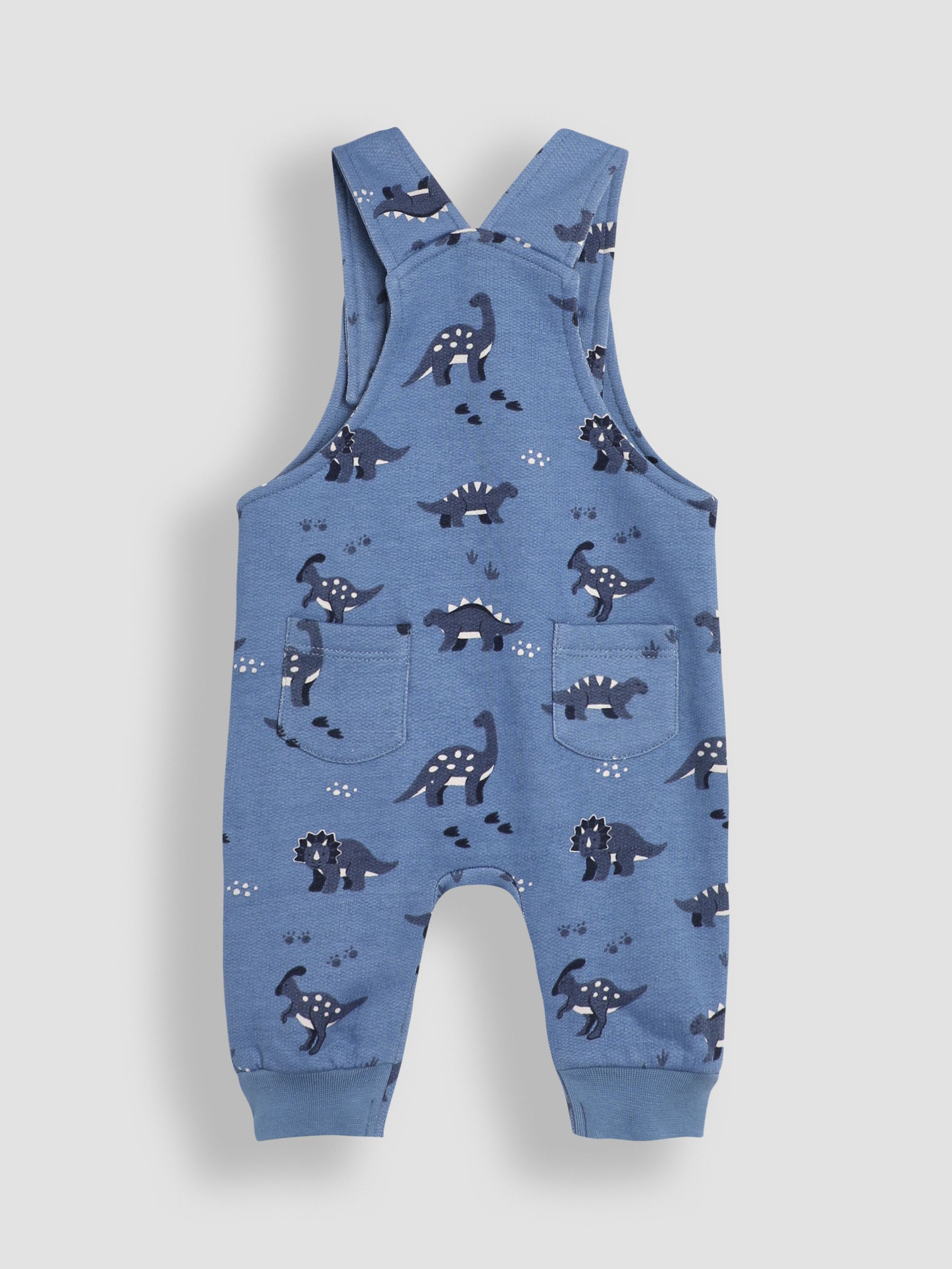 Blue Dinosaur Print Dungarees And Top Set - Image 3 of 6