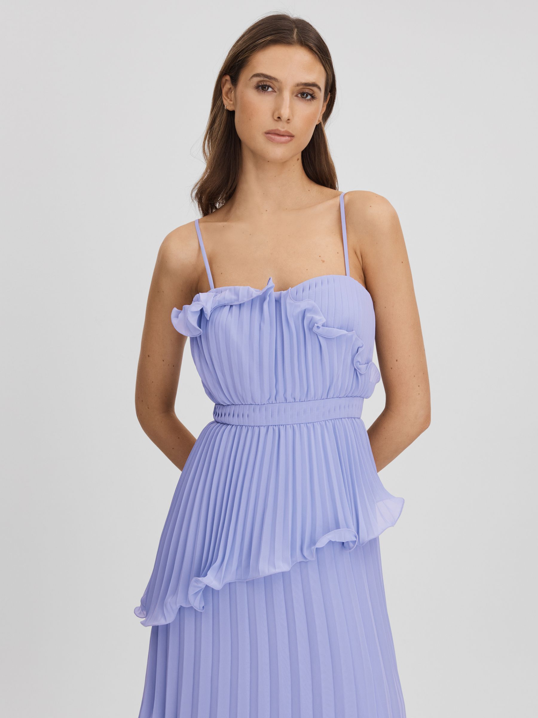 Amur Ruffle Maxi Dress in Lilac - Image 3 of 6