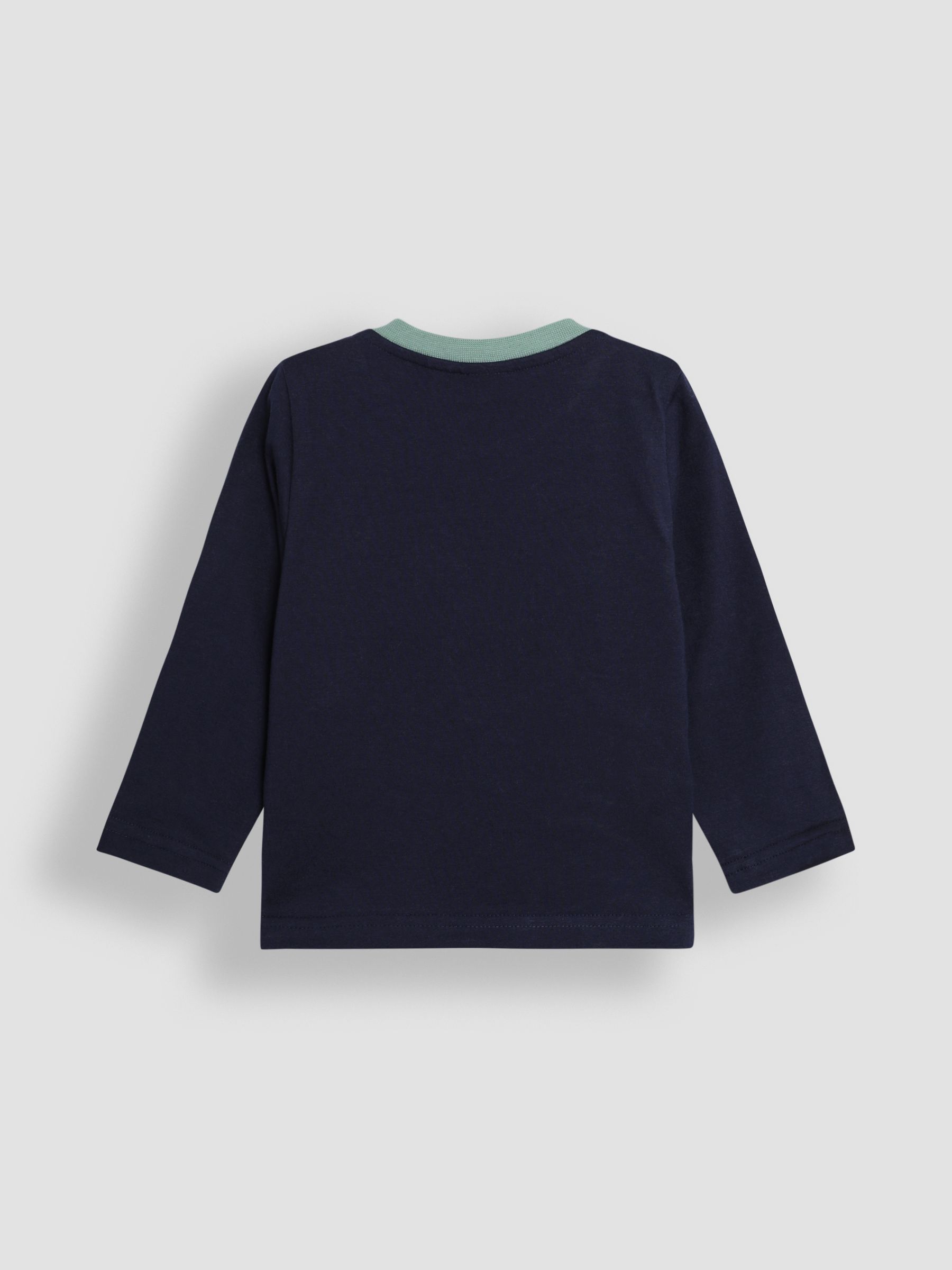 Navy Blue TRex Scene Novelty Appliqué Top - Image 2 of 3