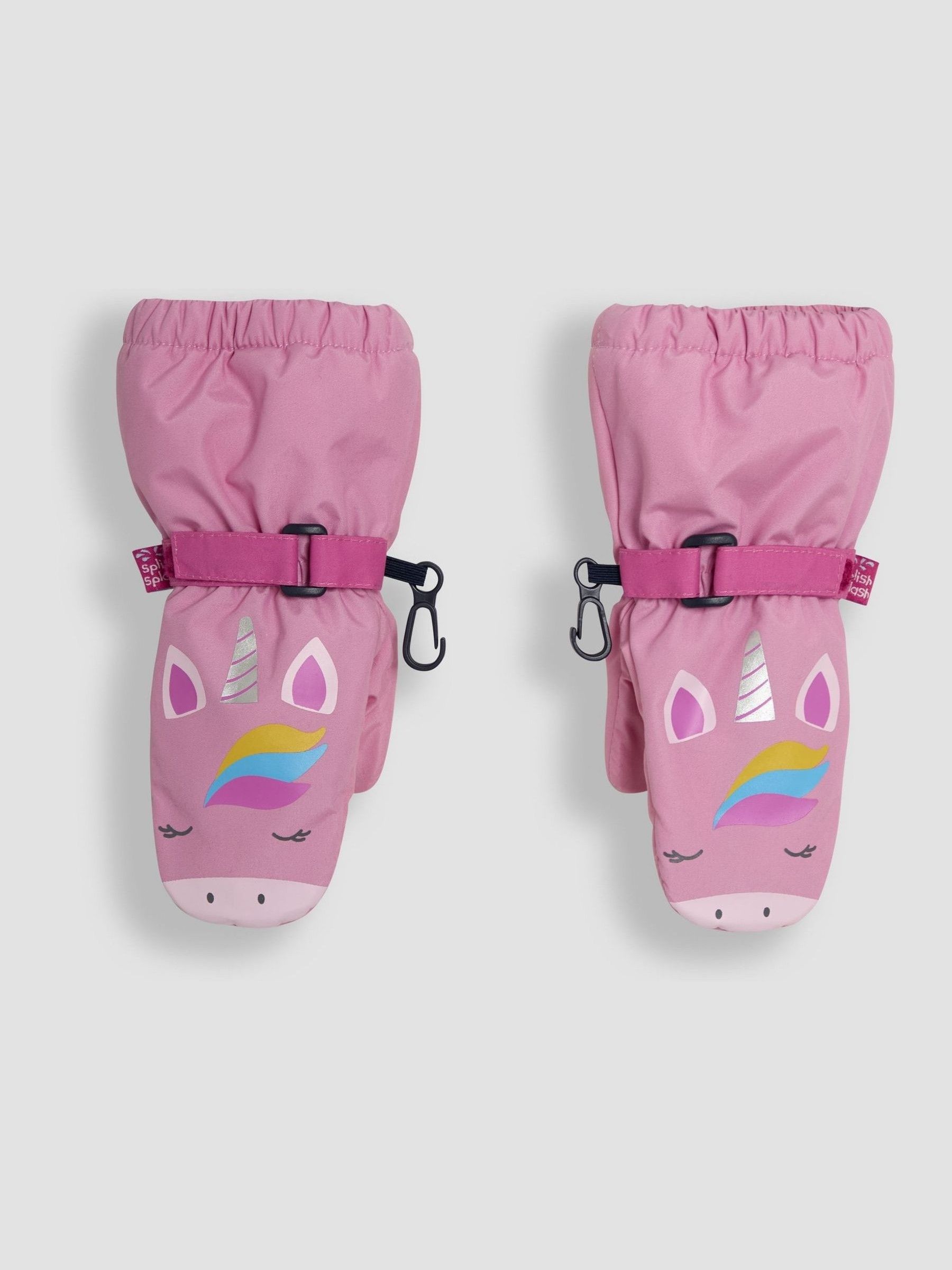 Pink Unicorn Waterproof Fleece Lined Mittens - Image 1 of 3