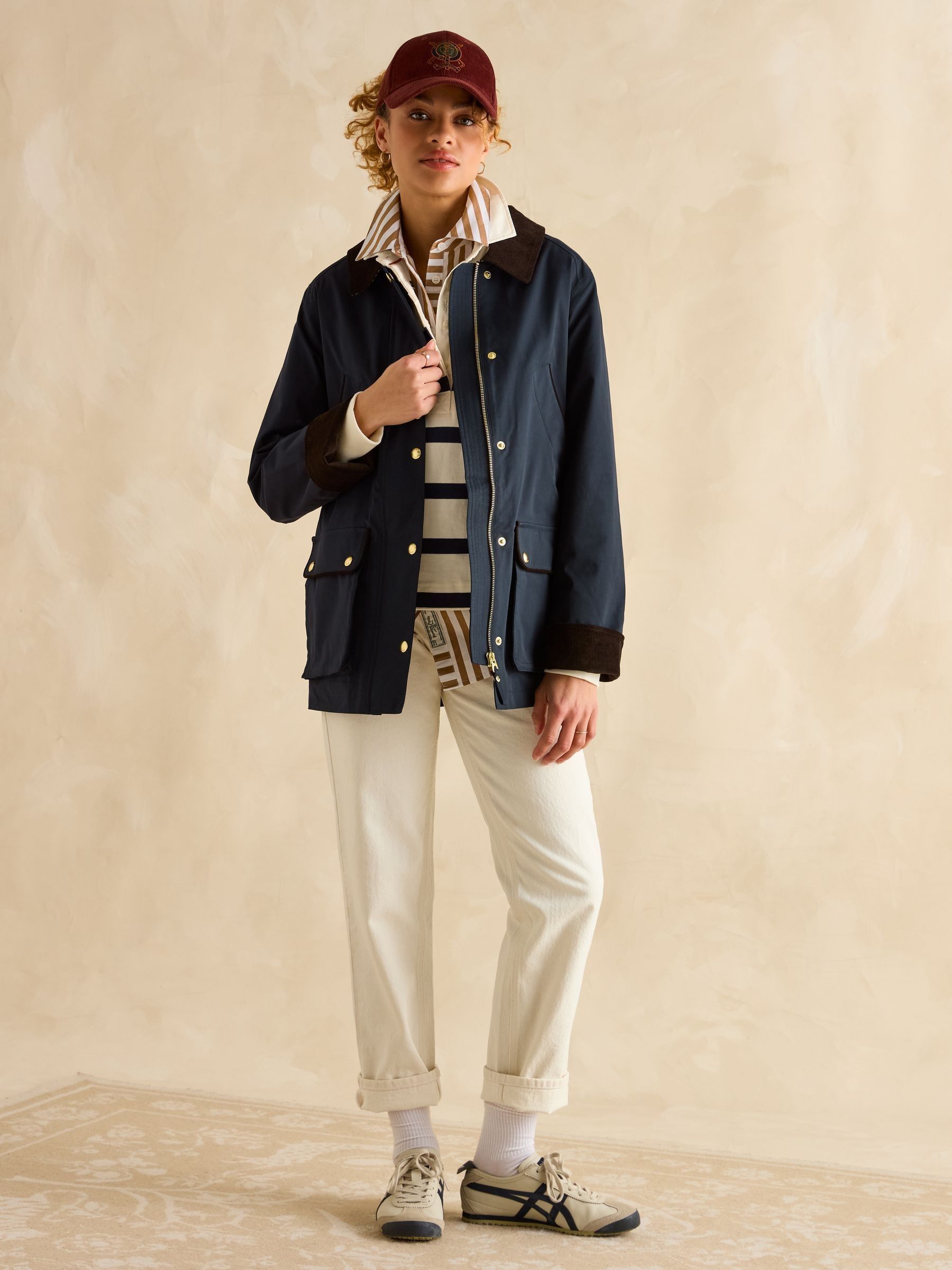Katherine Navy Blue Waterproof Heritage Coat - Image 3 of 13