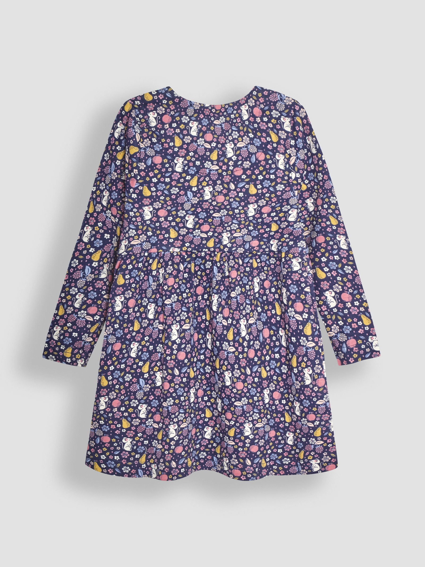 Denim Blue Fruit & Mouse Button Front Dress - Image 1 of 3