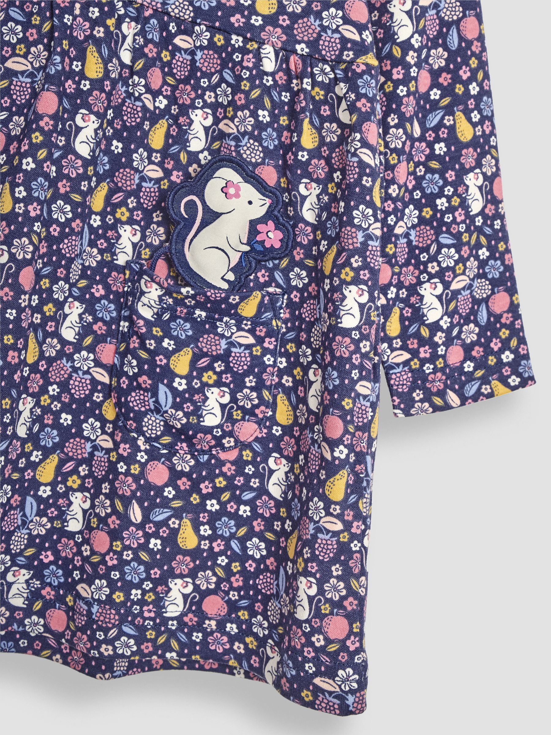 Denim Blue Fruit & Mouse Button Front Dress - Image 3 of 3