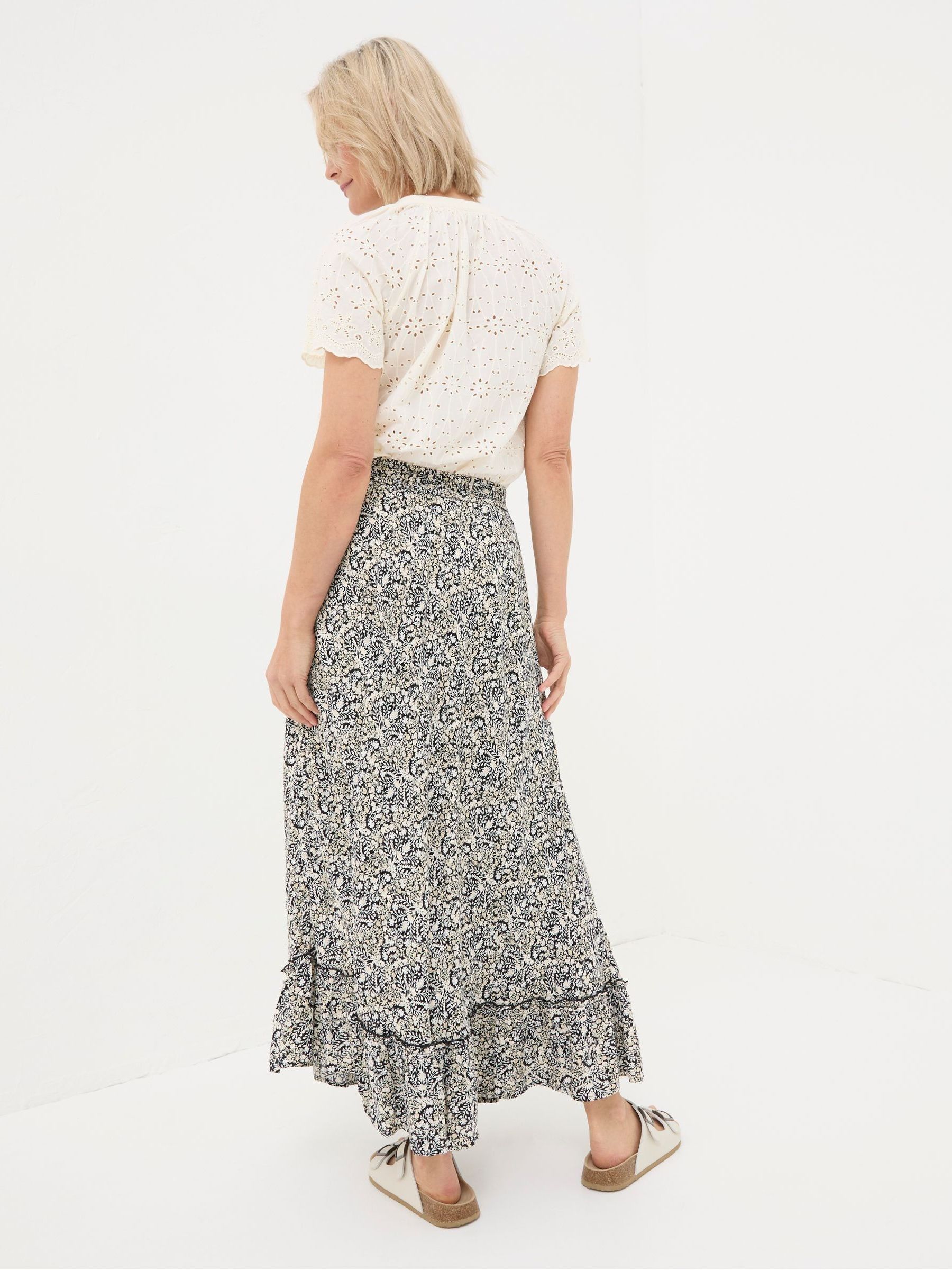 Lissy Black Inlay Floral Maxi Skirt - Image 2 of 6