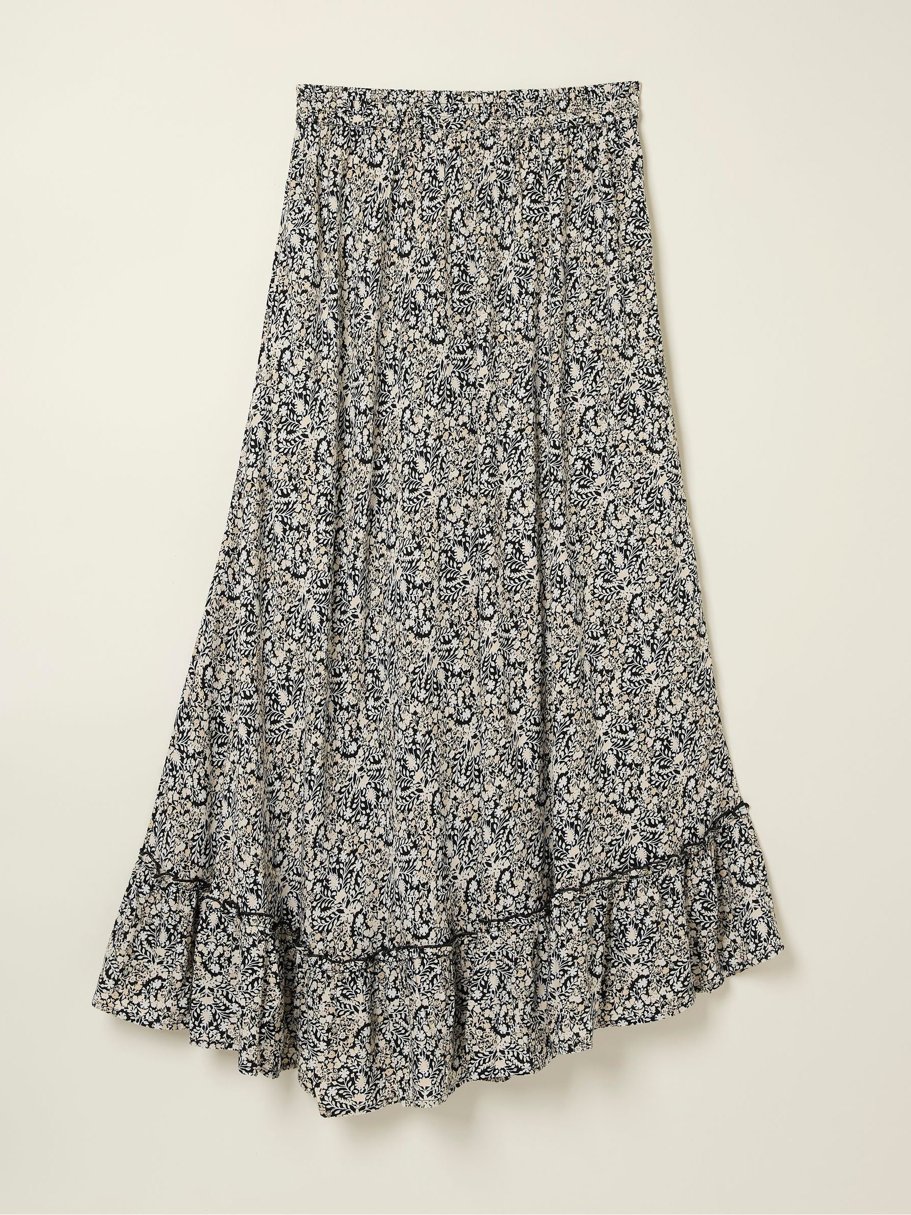 Lissy Black Inlay Floral Maxi Skirt - Image 6 of 6