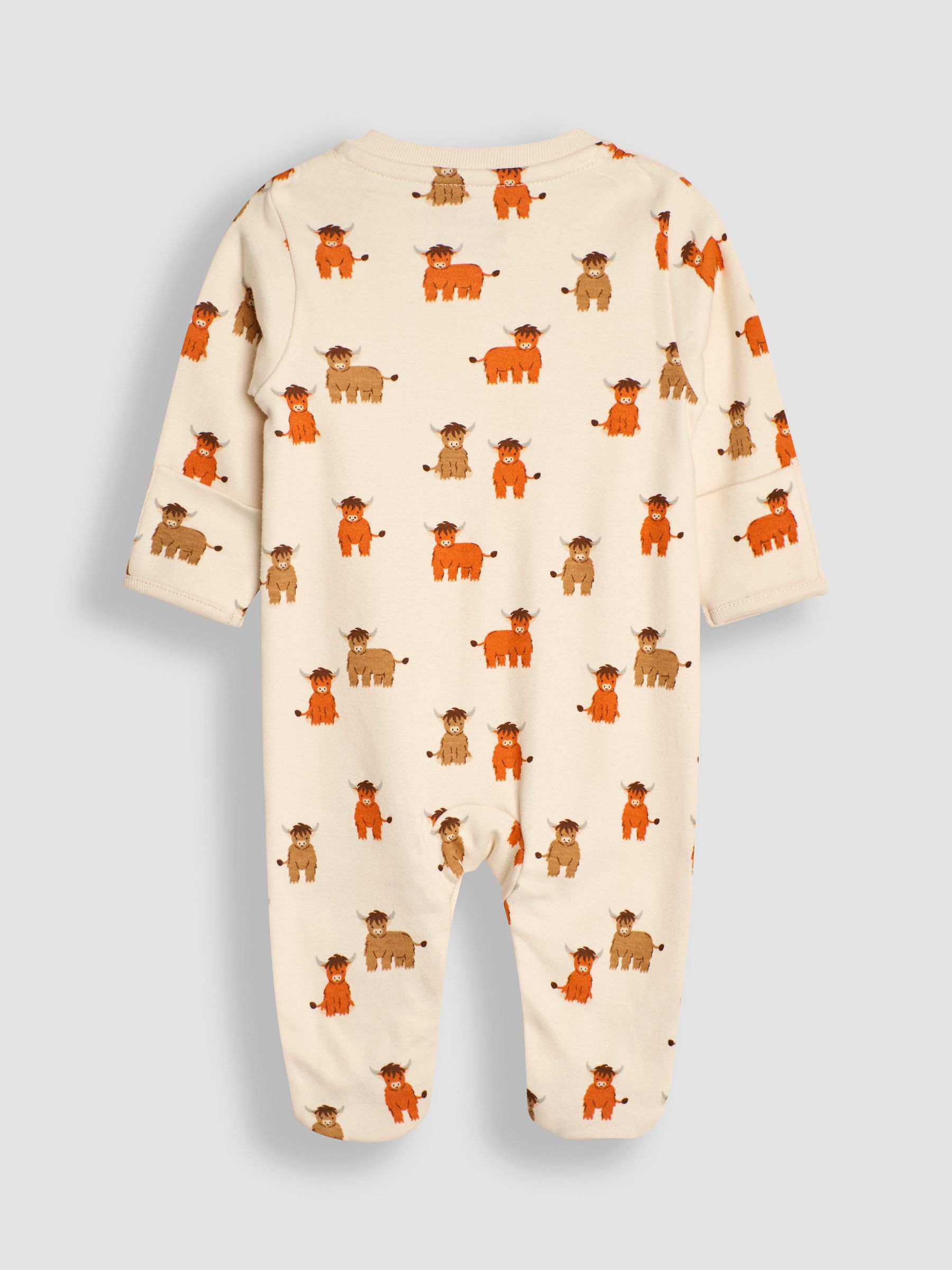 Rust Cow Cotton Footed Animal Print Sleepsuits 3-Pack - Image 3 of 8