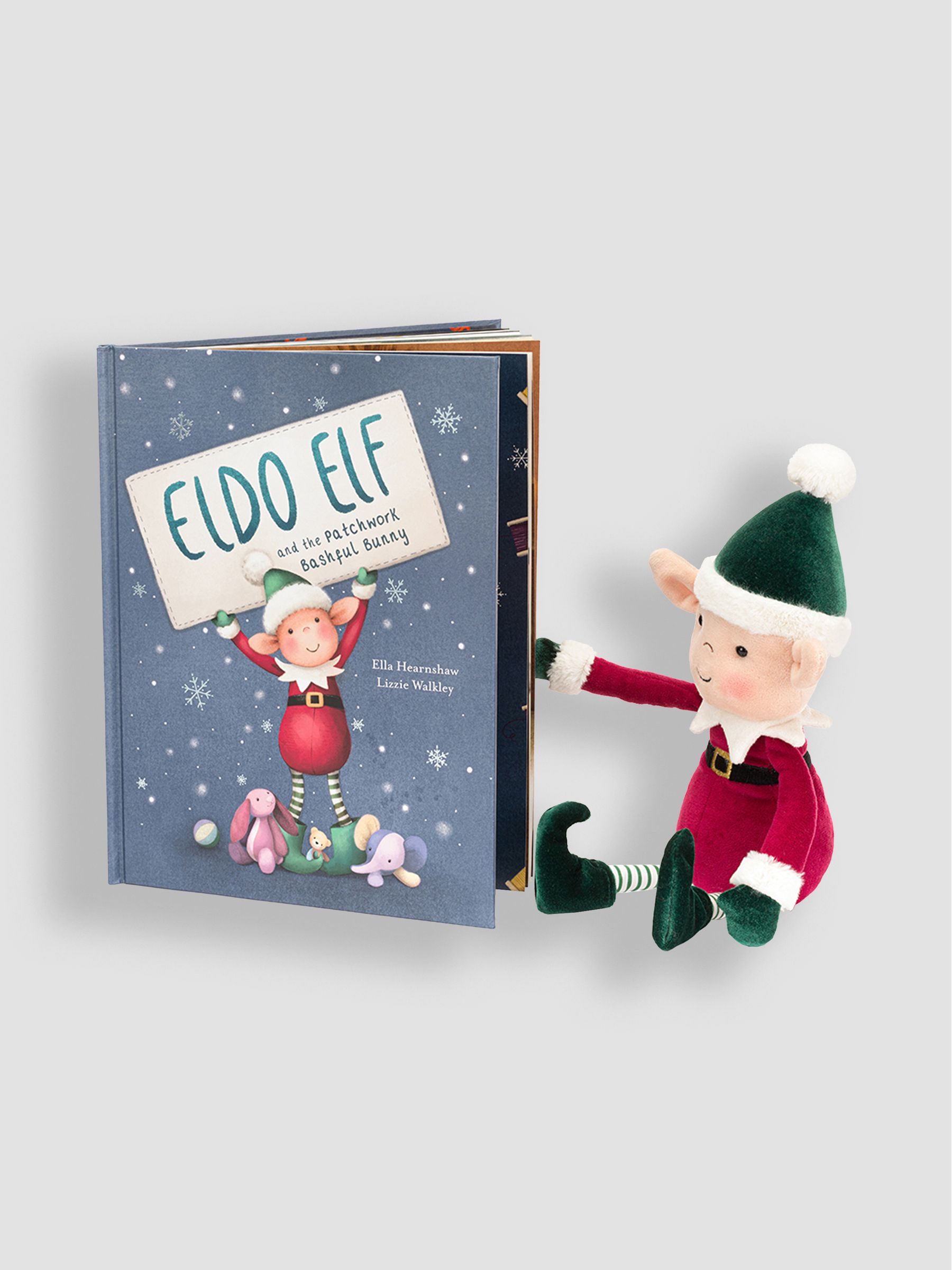 Jellycat Eldo Elf and the Patchwork Bashful Bunny - Image 5 of 5