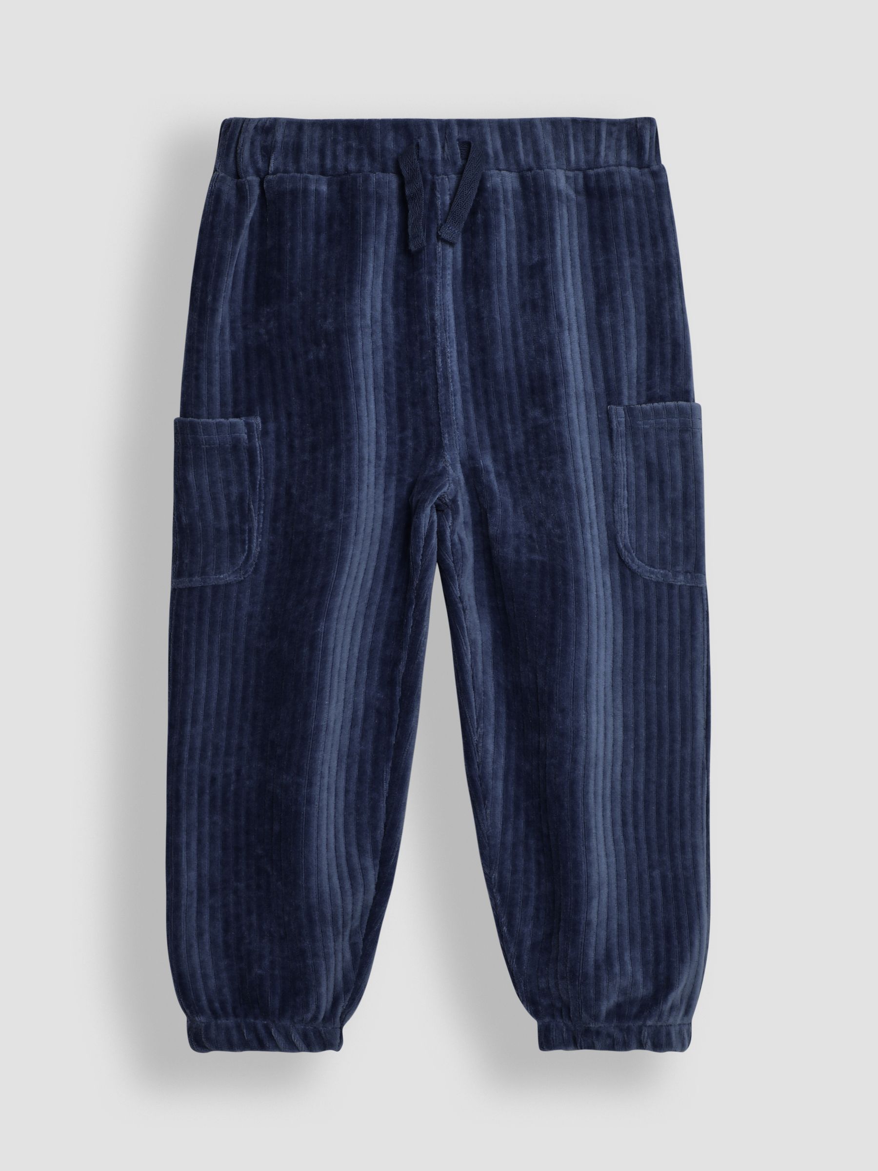 Navy Blue & Denim Blue 2-Pack Velour Pocket Joggers - Image 2 of 7