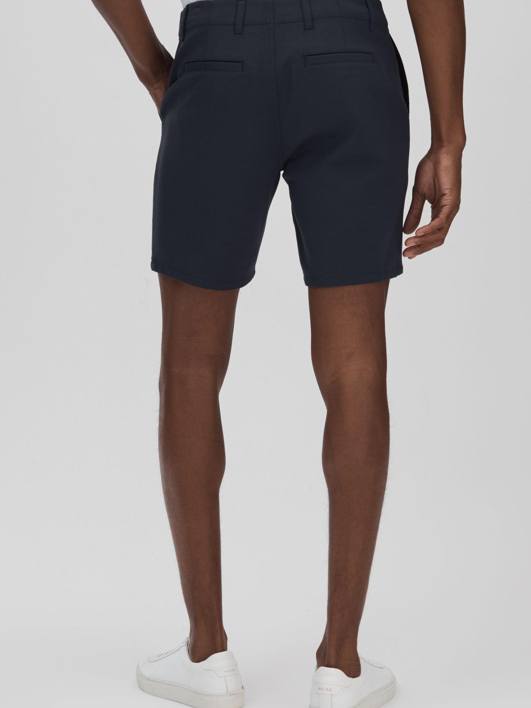 Paige Tailored Knitted Shorts in Deep Anchor - Image 4 of 5