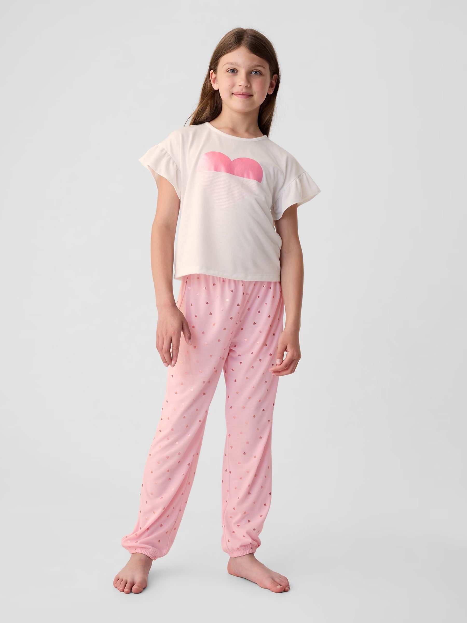 White Graphic Short Sleeve Pyjama Set (4-13yrs) - Image 1 of 3