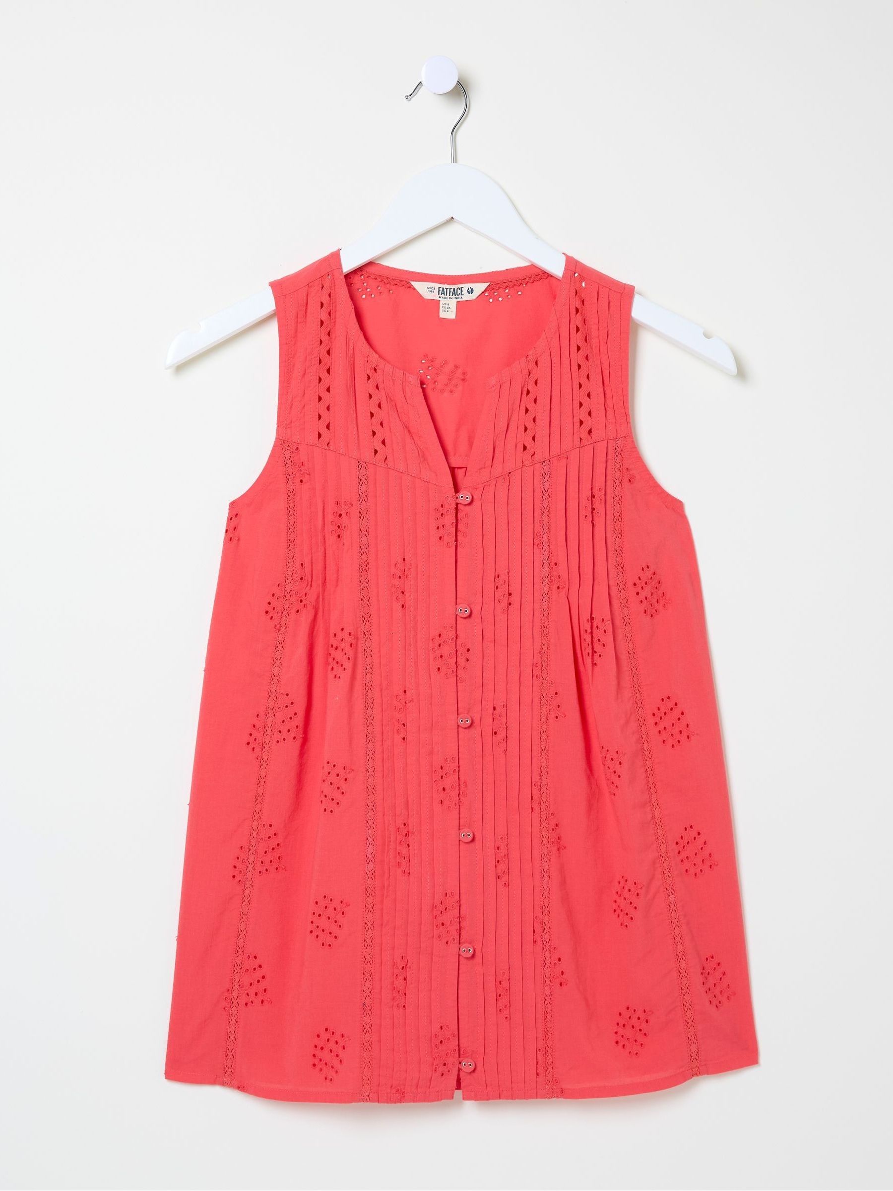Cassie Red Embroidered Cami Vest - Image 5 of 5