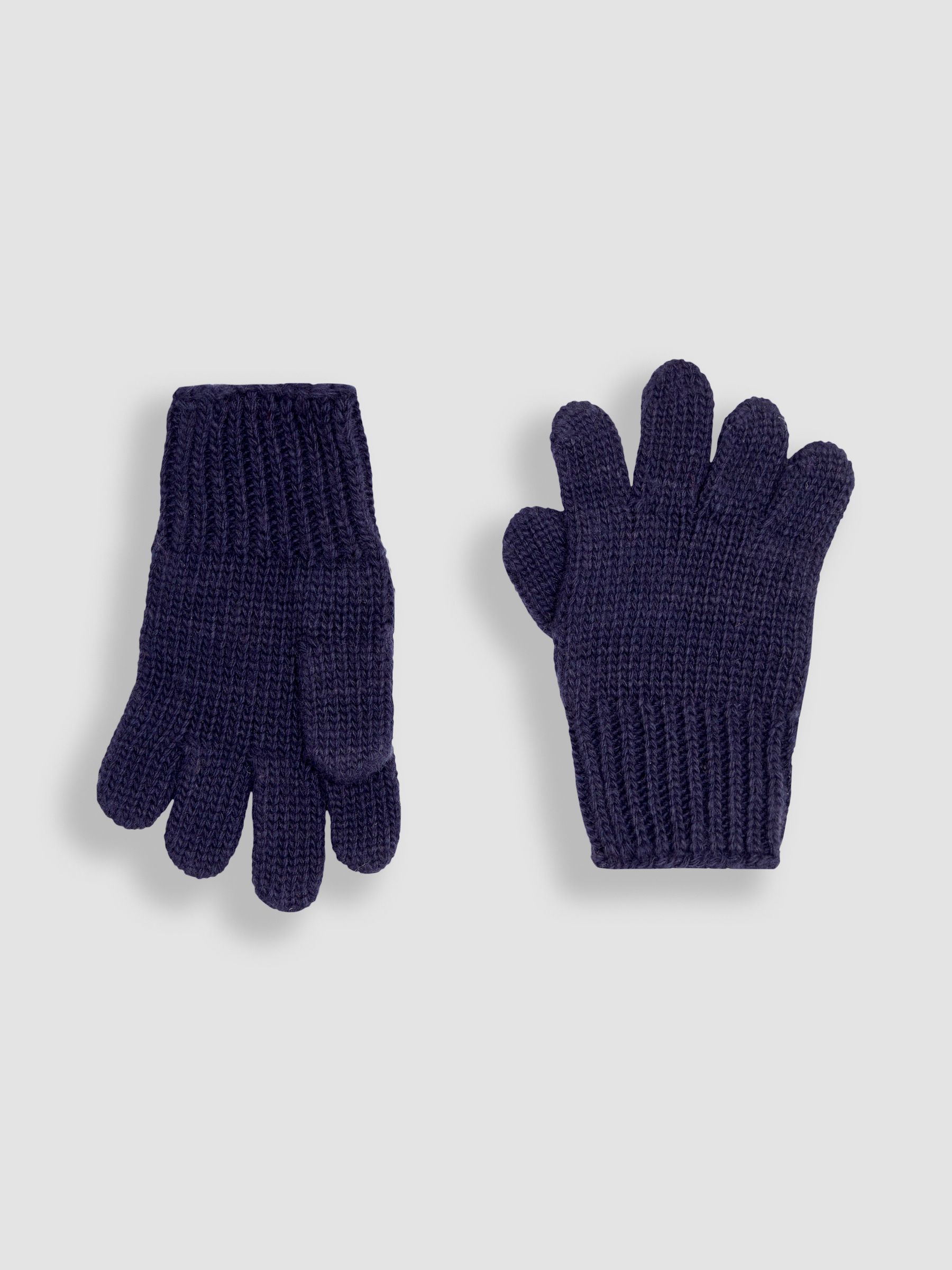 Navy Blue Rib Hat & Gloves Set - Image 3 of 4