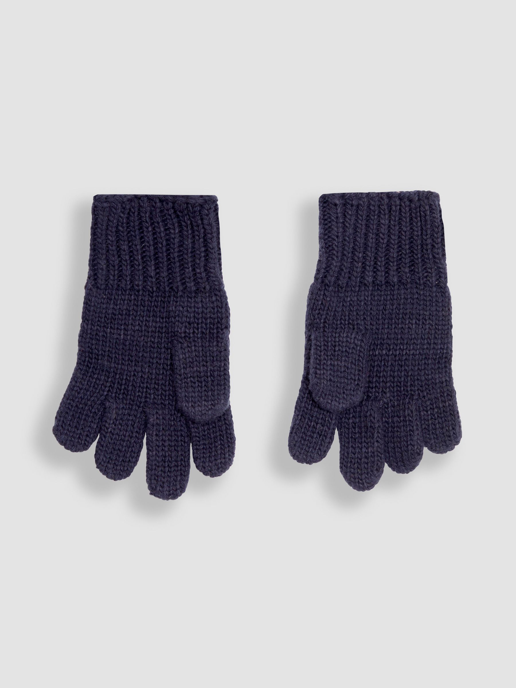 Navy Blue Rib Hat & Gloves Set - Image 4 of 4